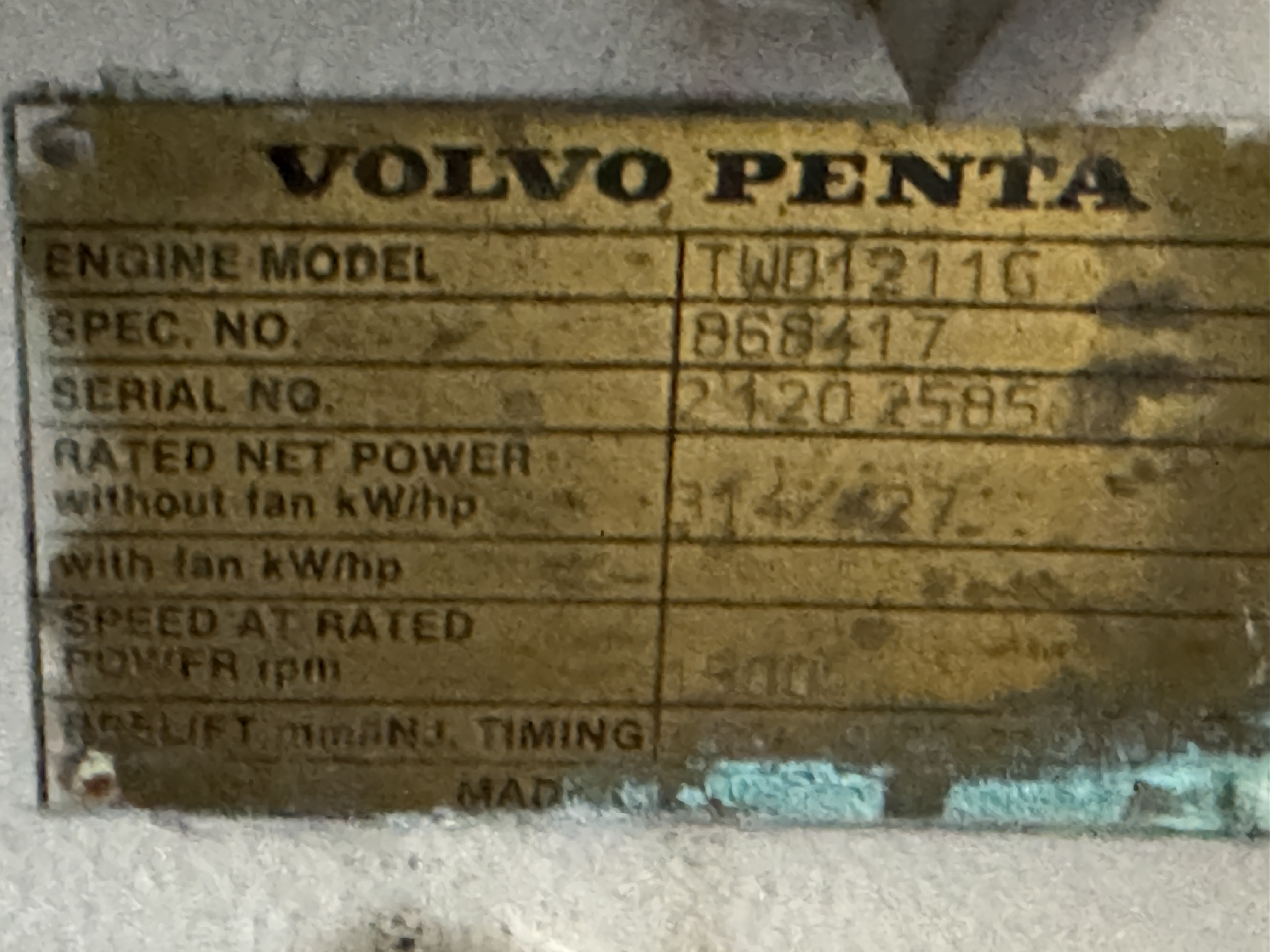 Used Musgrave Volvo 325kVA 260kW Diesel Generator XP30041