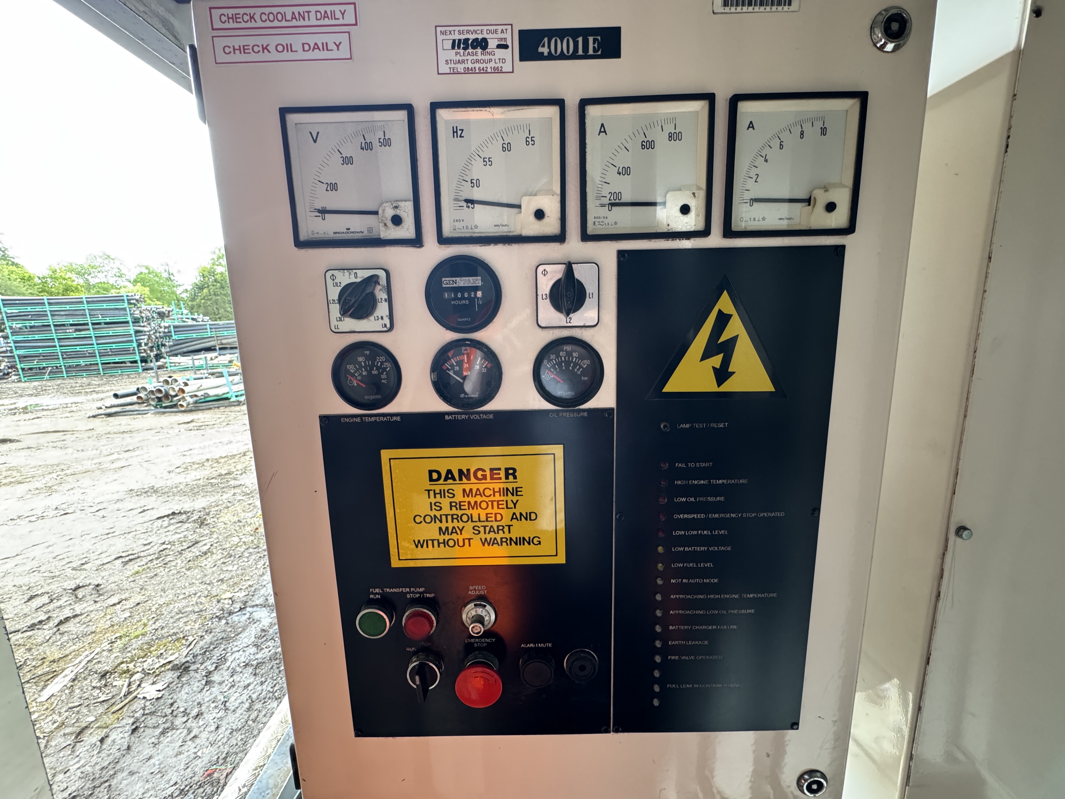 Used FG Wilson Perkins 495kVA 396kW Diesel Generator XP50022