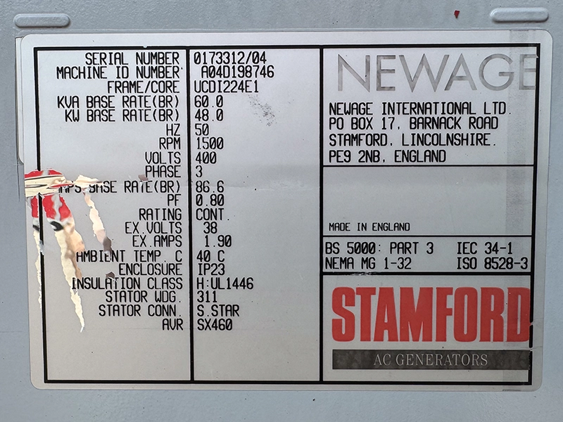 Puma Power Perkins 66kVA Diesel Generator