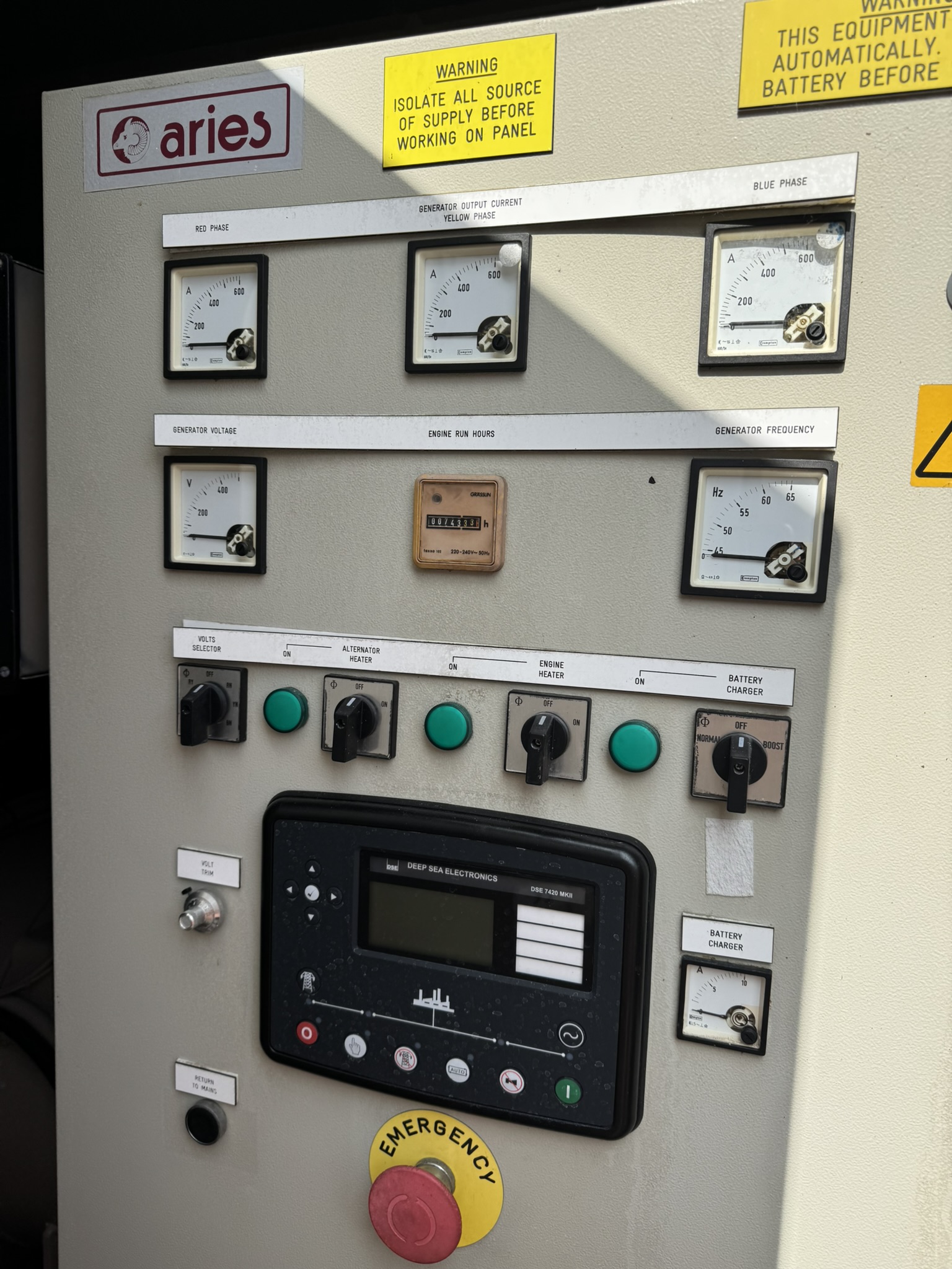 Used Aries Cummins 385kVA 308kW Diesel Generator XP400061