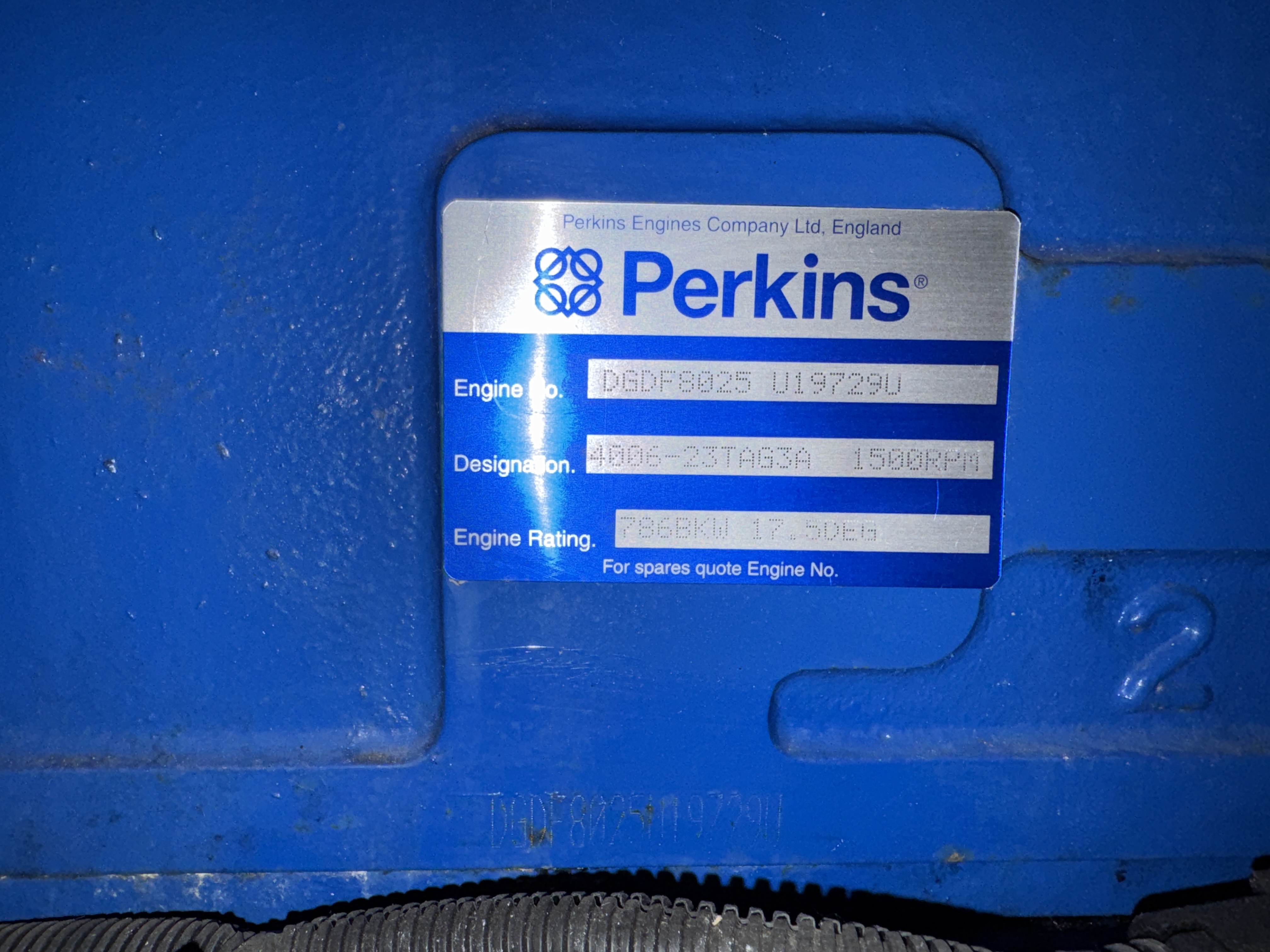 Used FG Wilson Perkins 900kVA 720kW Diesel Generator XP85010