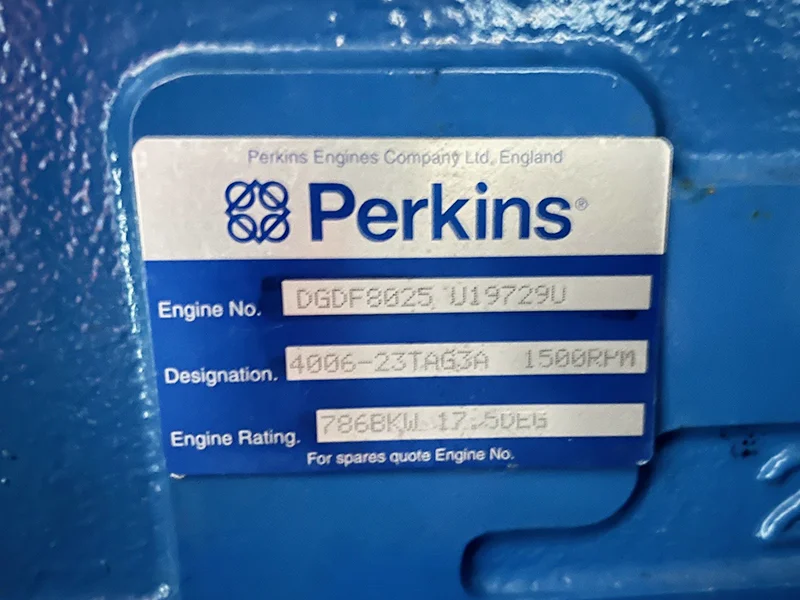 Used FG Wilson Perkins 900kVA Diesel Generator