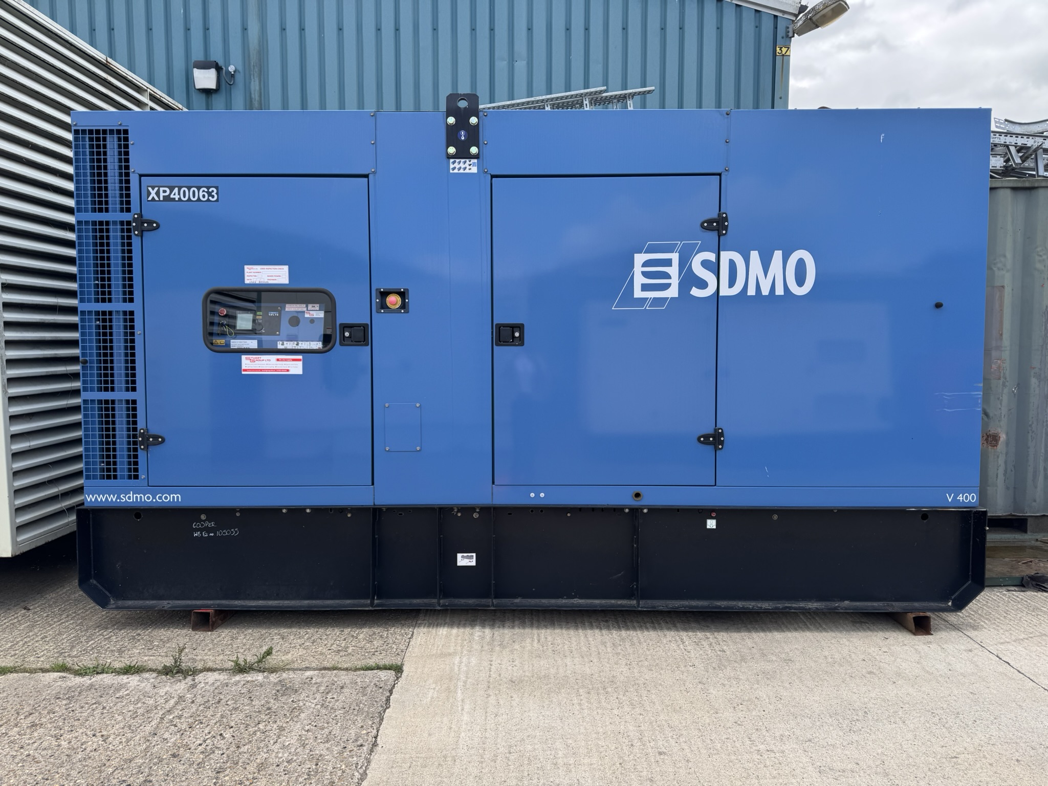 Used SDMO Volvo 387kVA Diesel Generator