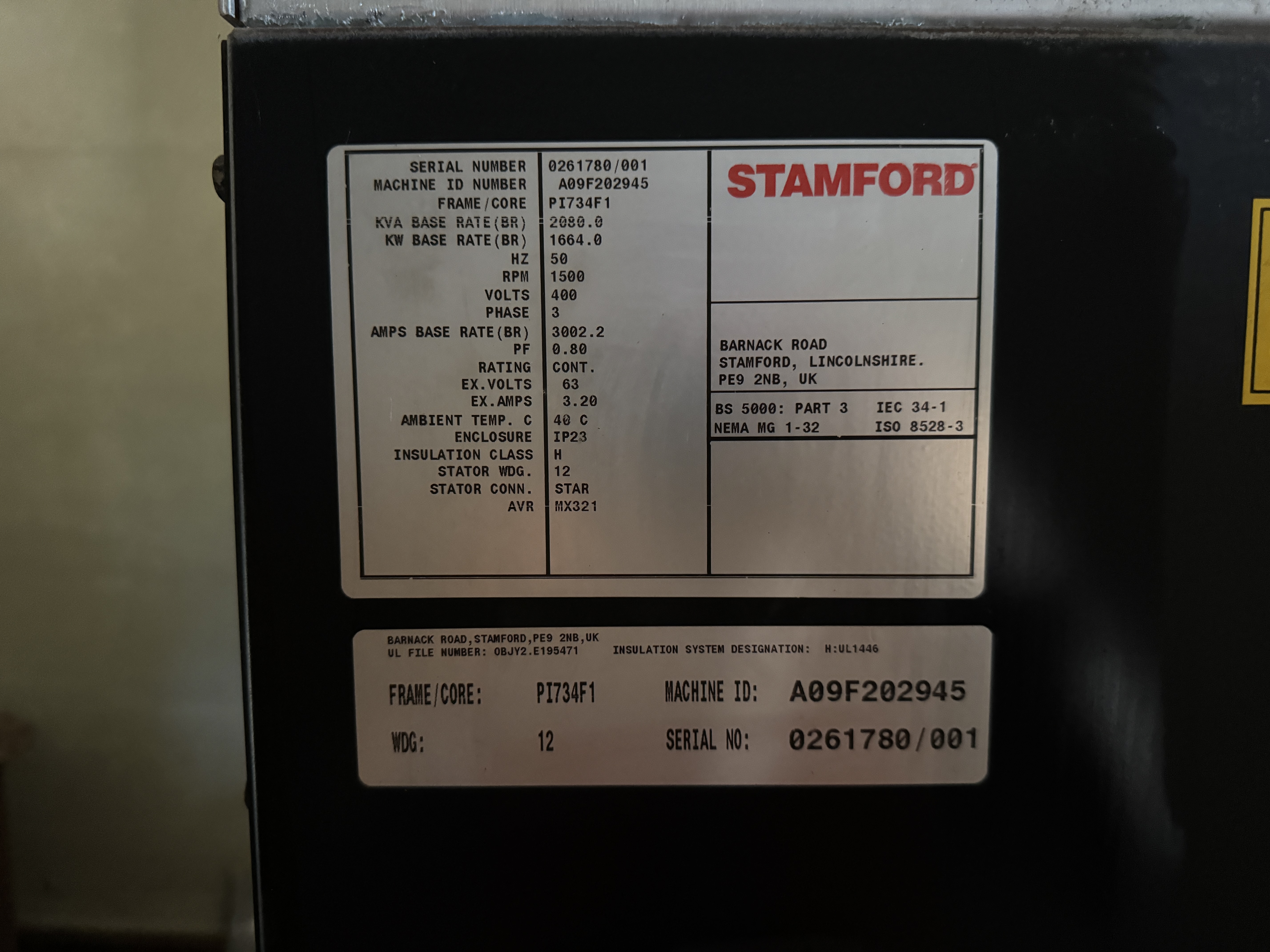 Used AKSA Cummins 2250kVA 1800kW Diesel Generator XP22505