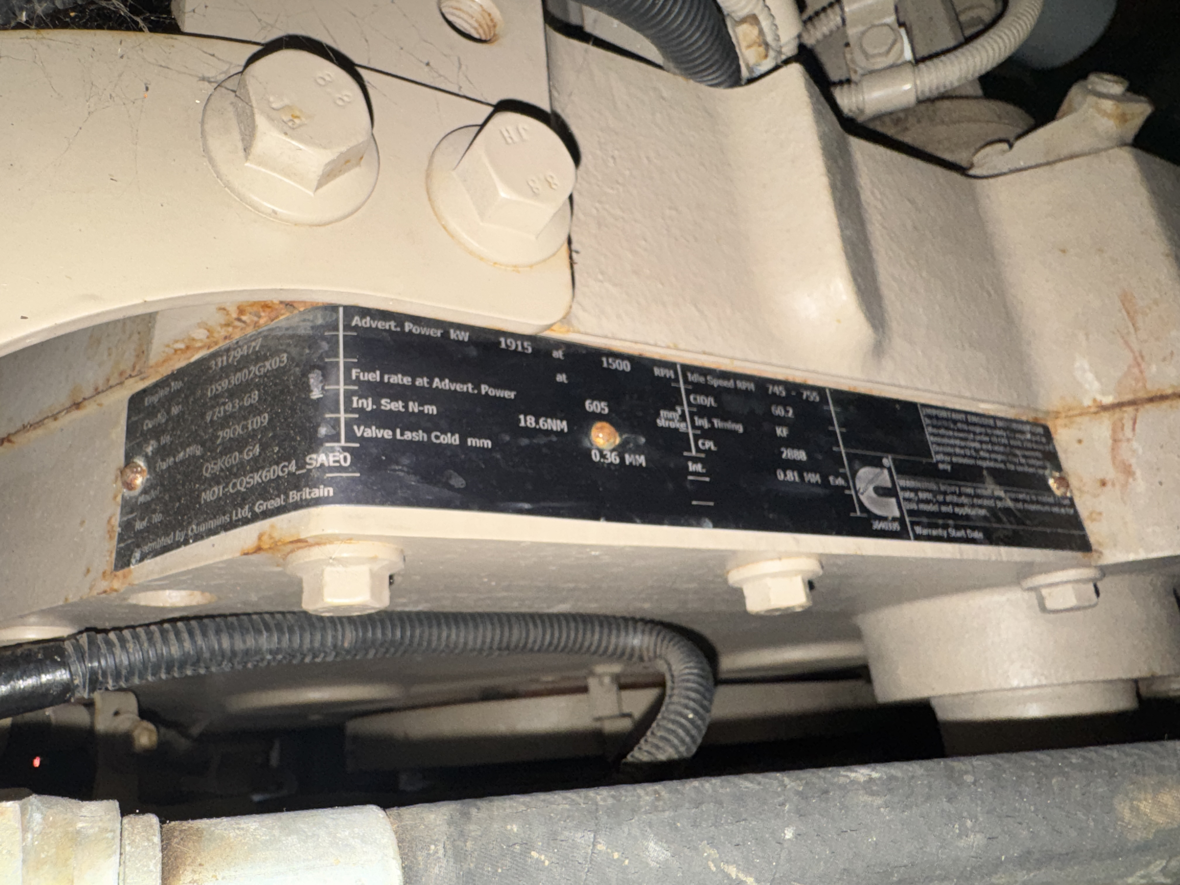 Used AKSA Cummins 2250kVA 1800kW Diesel Generator XP22505