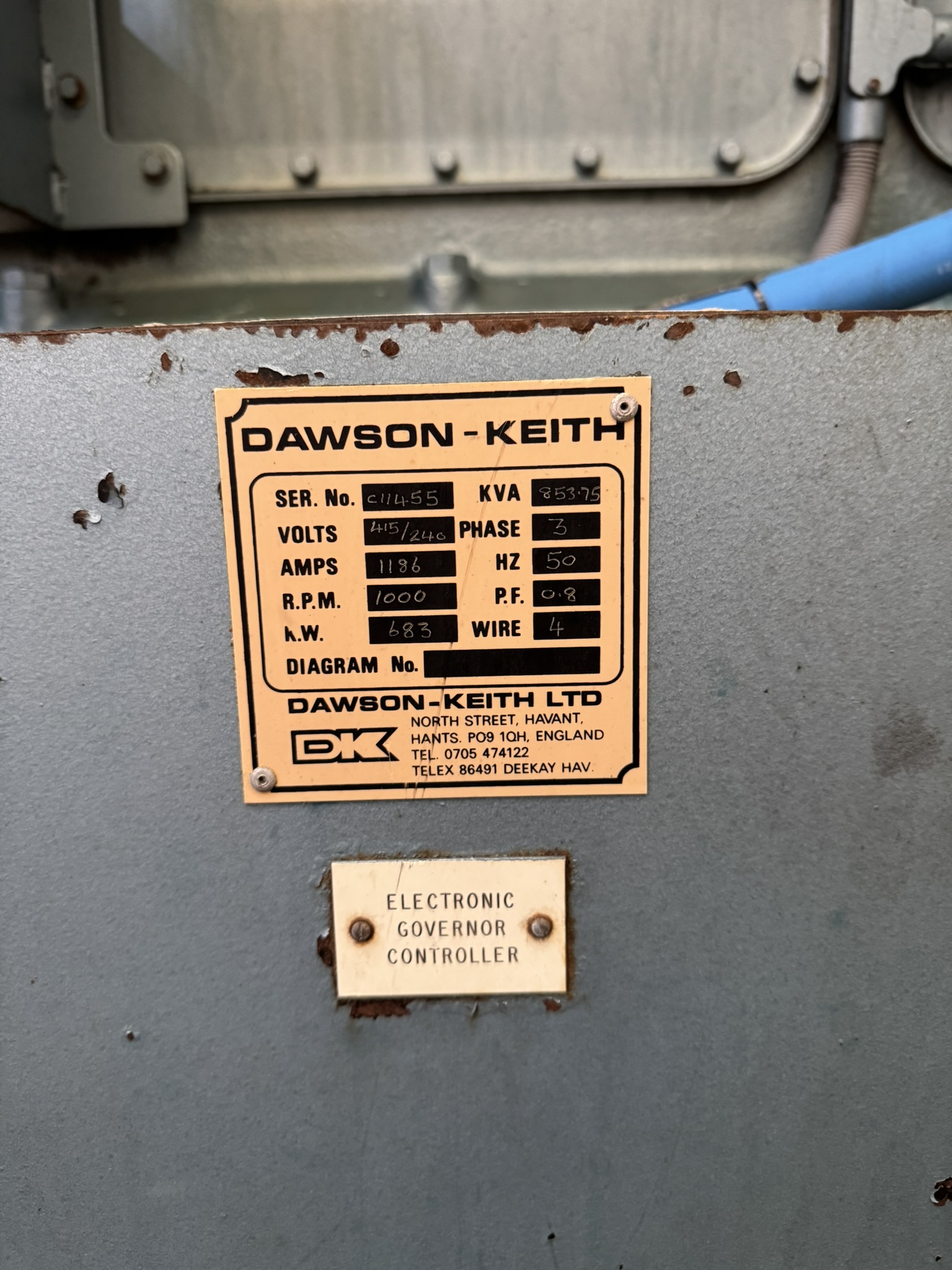 Used Dawson Keith Caterpillar 900kVA 720kW Diesel Generator XP9008