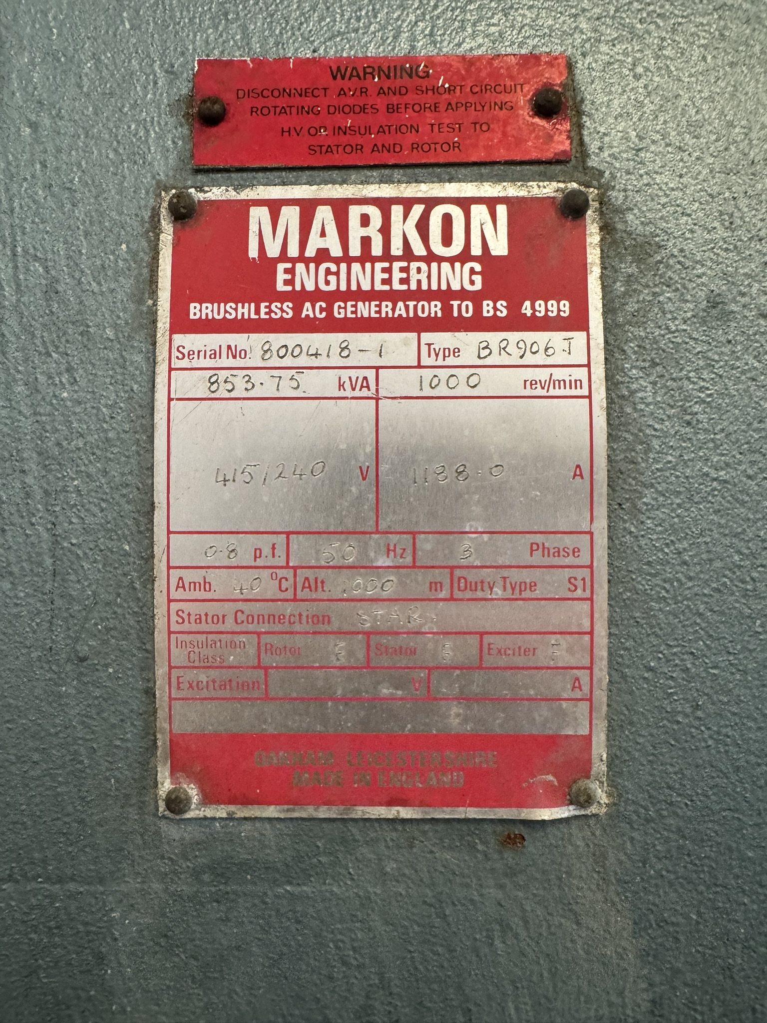 Used Dawson Keith Caterpillar 900kVA 720kW Diesel Generator XP9008