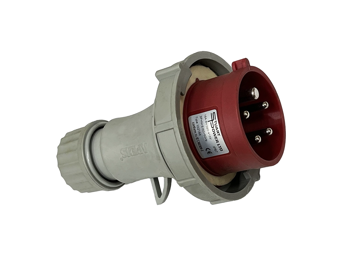 16 Amp 415V 4-Pin IP67 Industrial Trailing Plug - Stuart Group Ltd