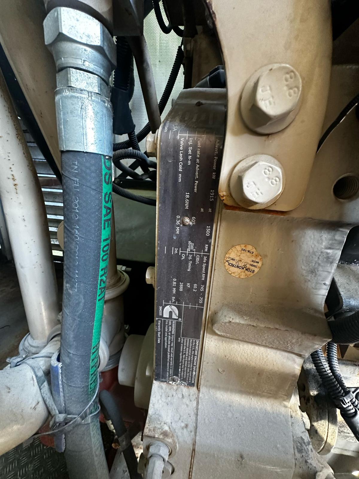 Used AKSA Cummins 2250kVA 1800kW Diesel Generator XP22509