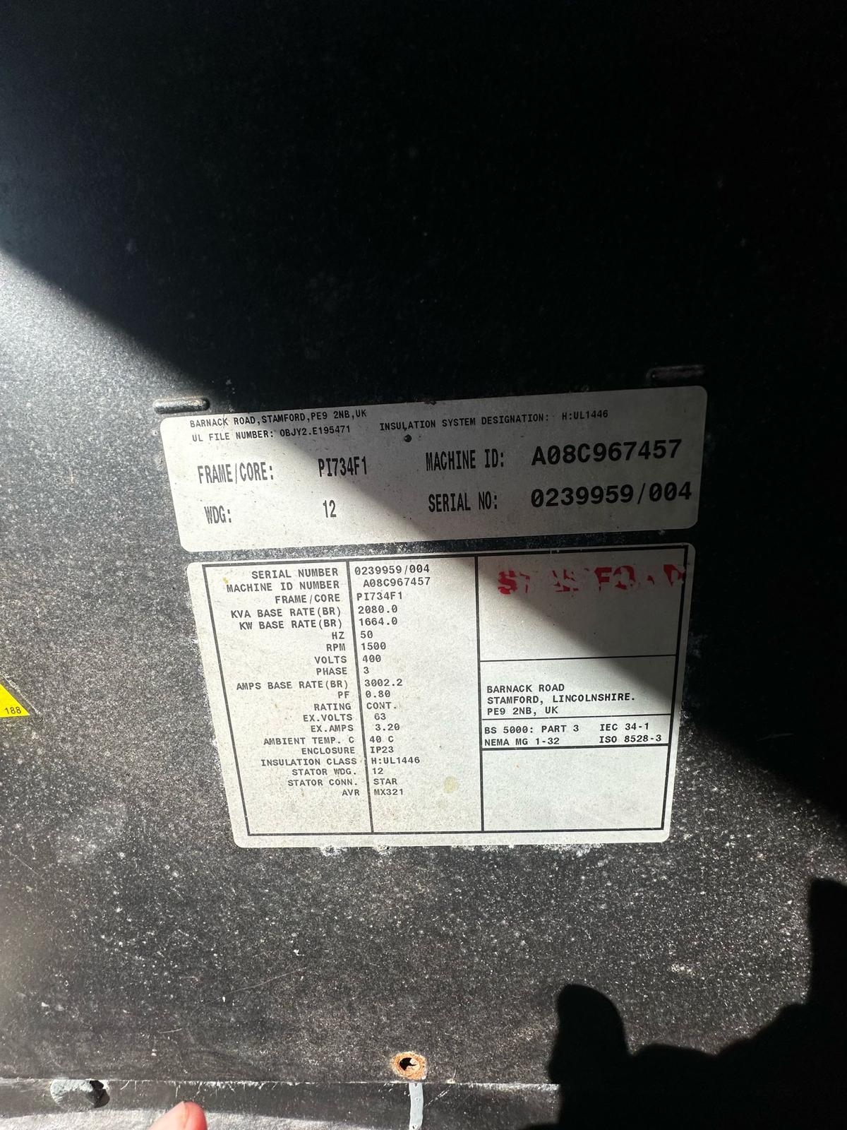 Used AKSA Cummins 2250kVA 1800kW Diesel Generator XP22509