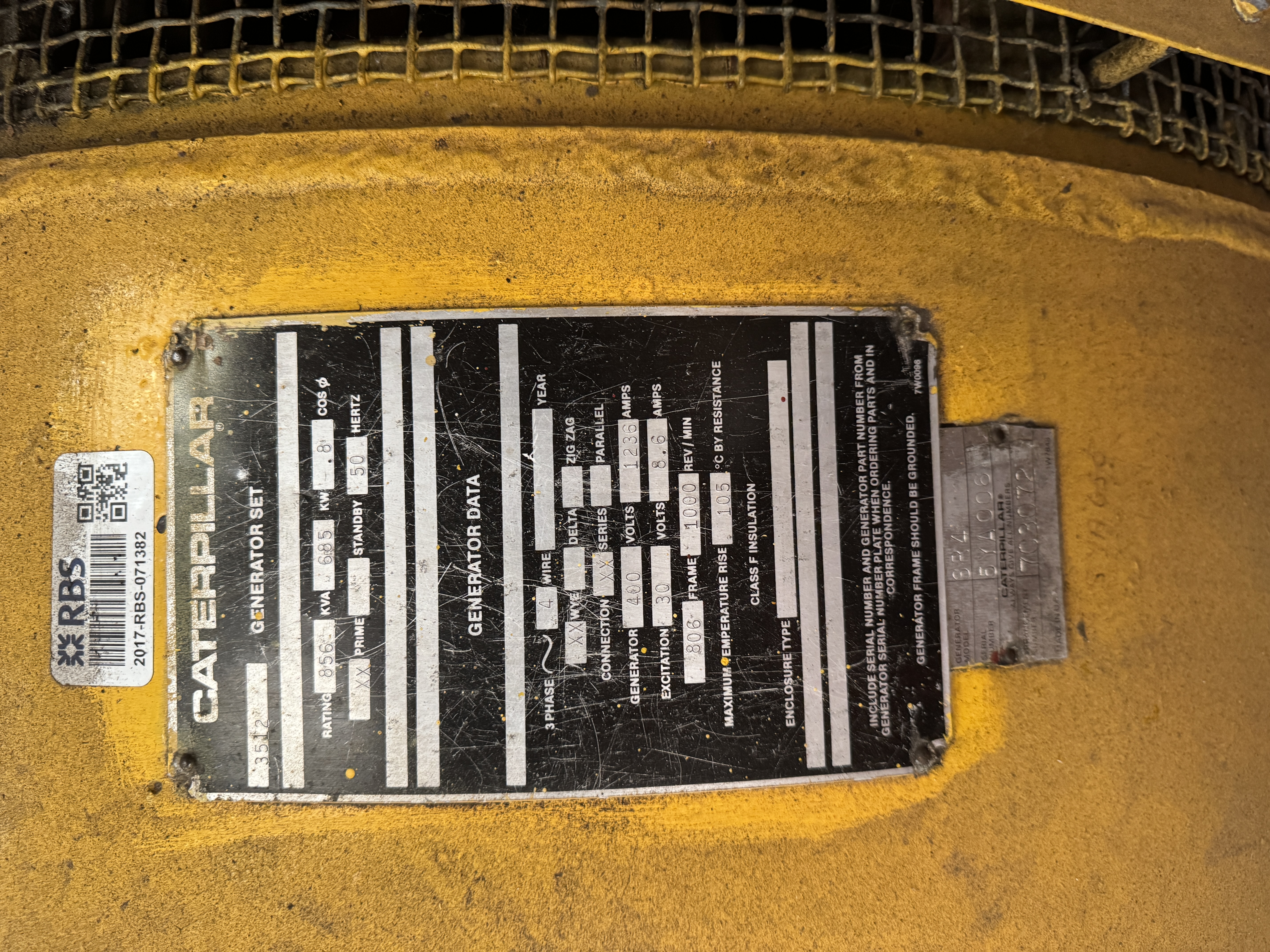Used Caterpillar 941kVA 753kW Diesel Generator XP9002