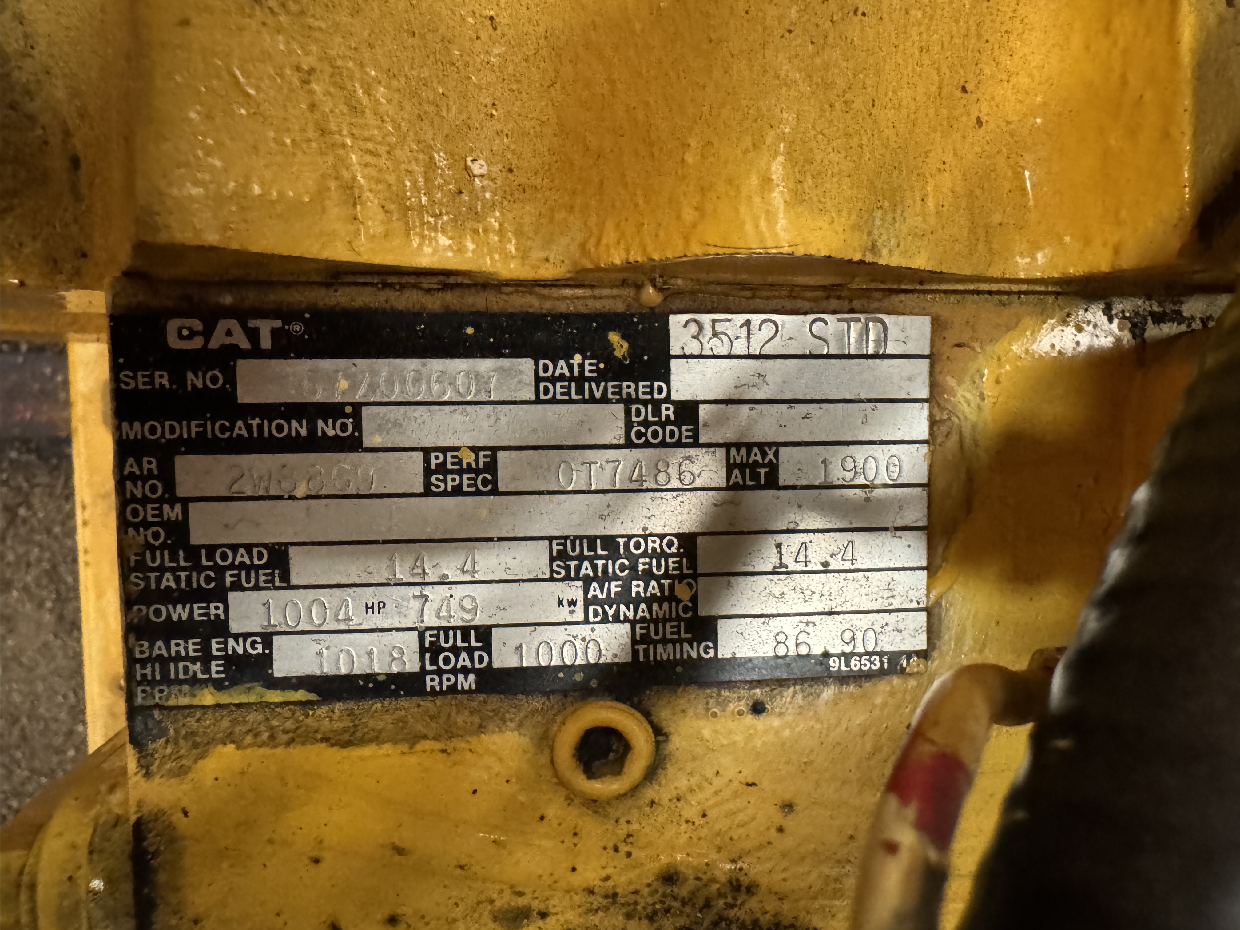 Used Caterpillar 941kVA 753kW Diesel Generator XP9002