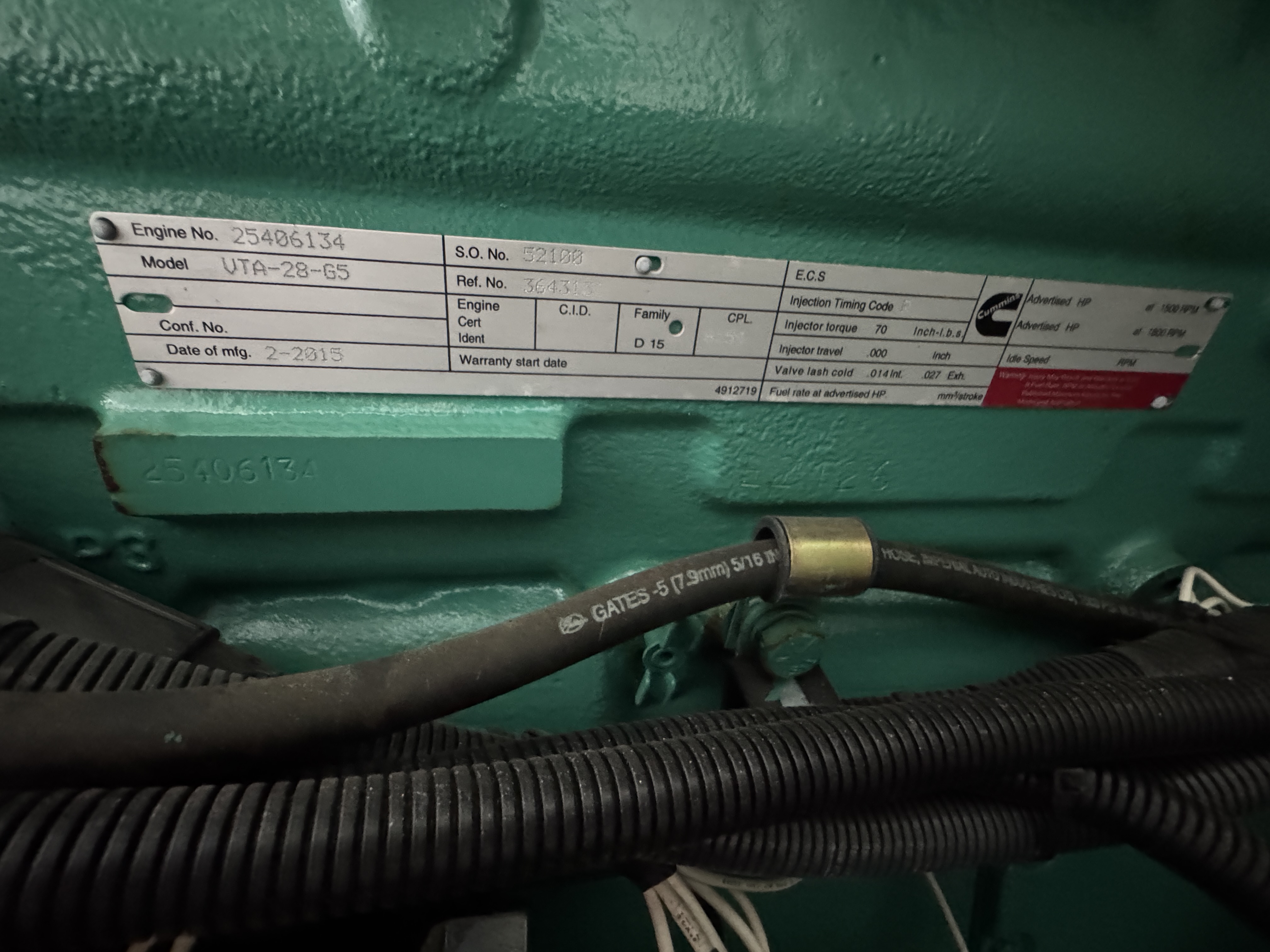 Used Cummins 706kVA 565kW Diesel Generator XP70019