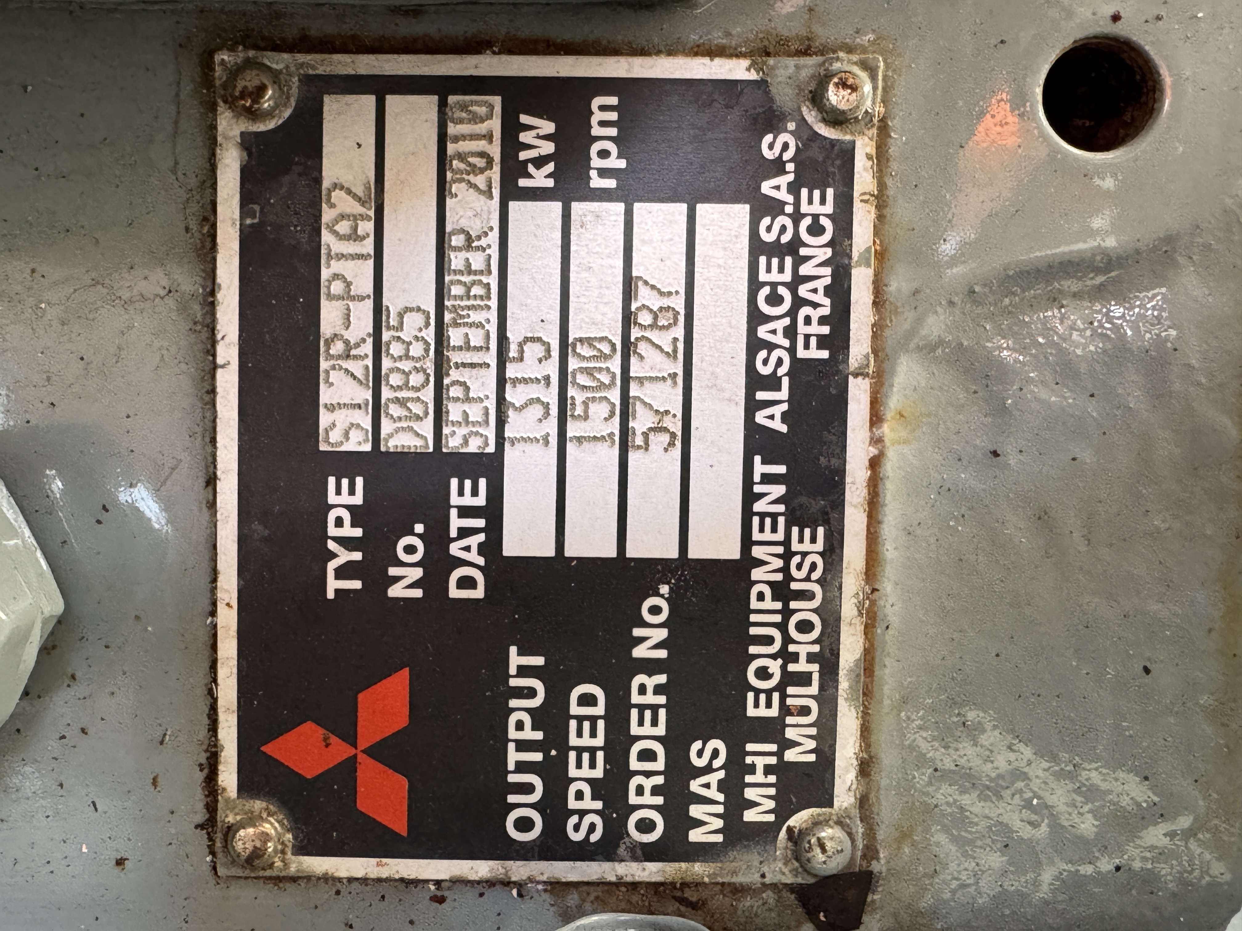 Used Mitsubishi 1650 kVA 1320 kW Diesel Generator XP150018