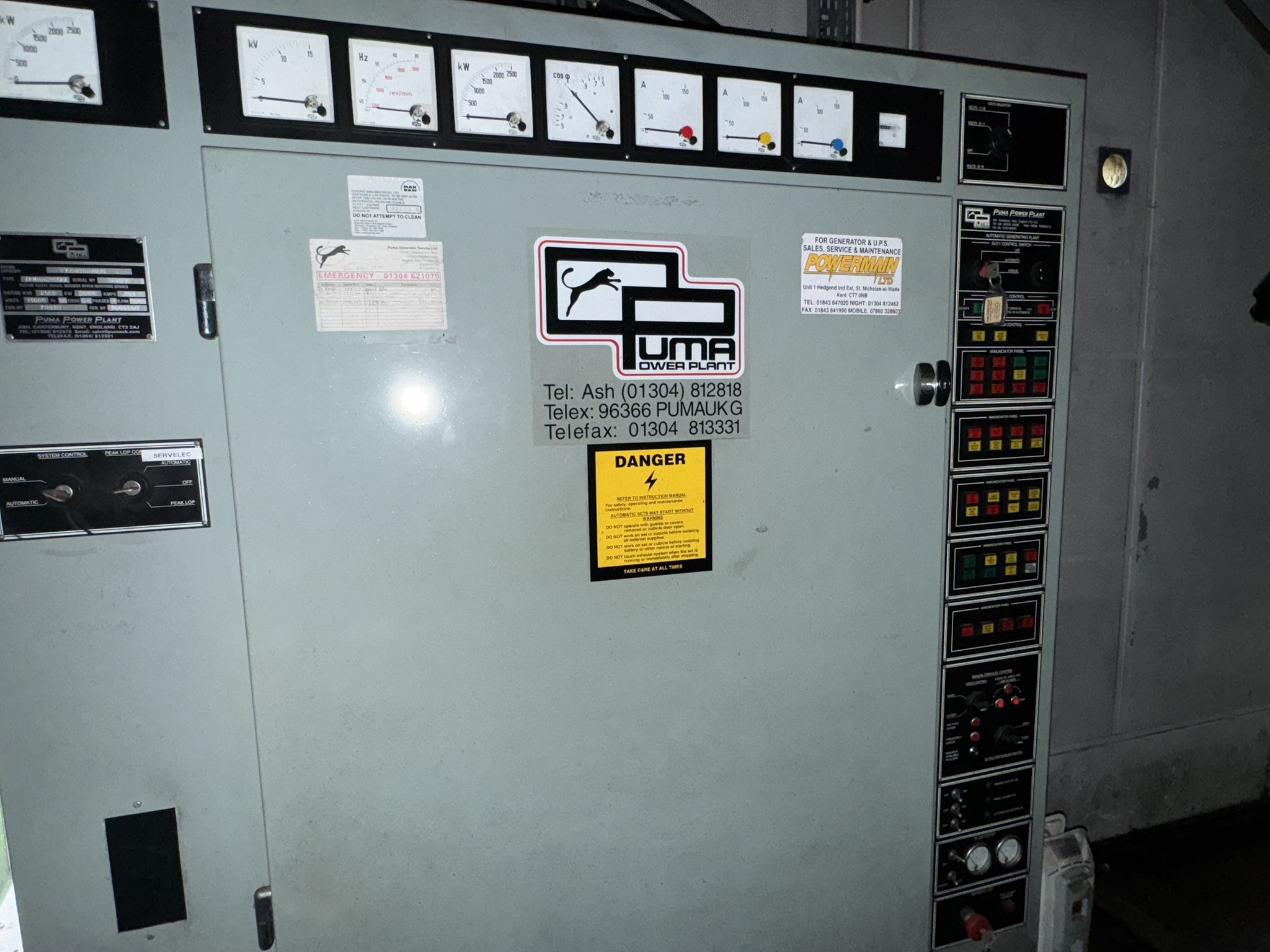 Used Puma Paxman 2750 kVA 2200 kW Diesel Generator XP25006