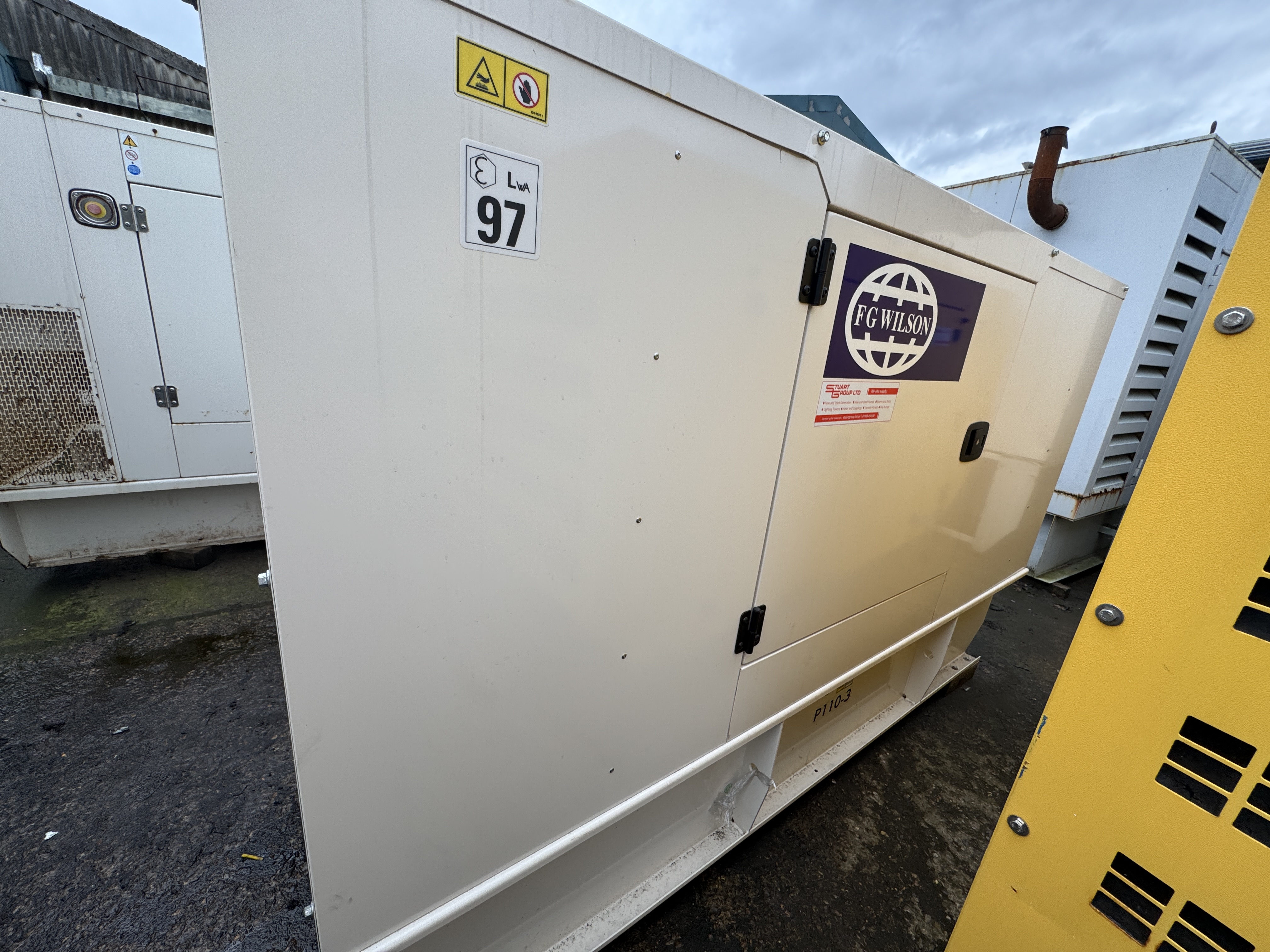 Used FG Wilson P110-3 110 kVA 88 kW Diesel Generator XP11190