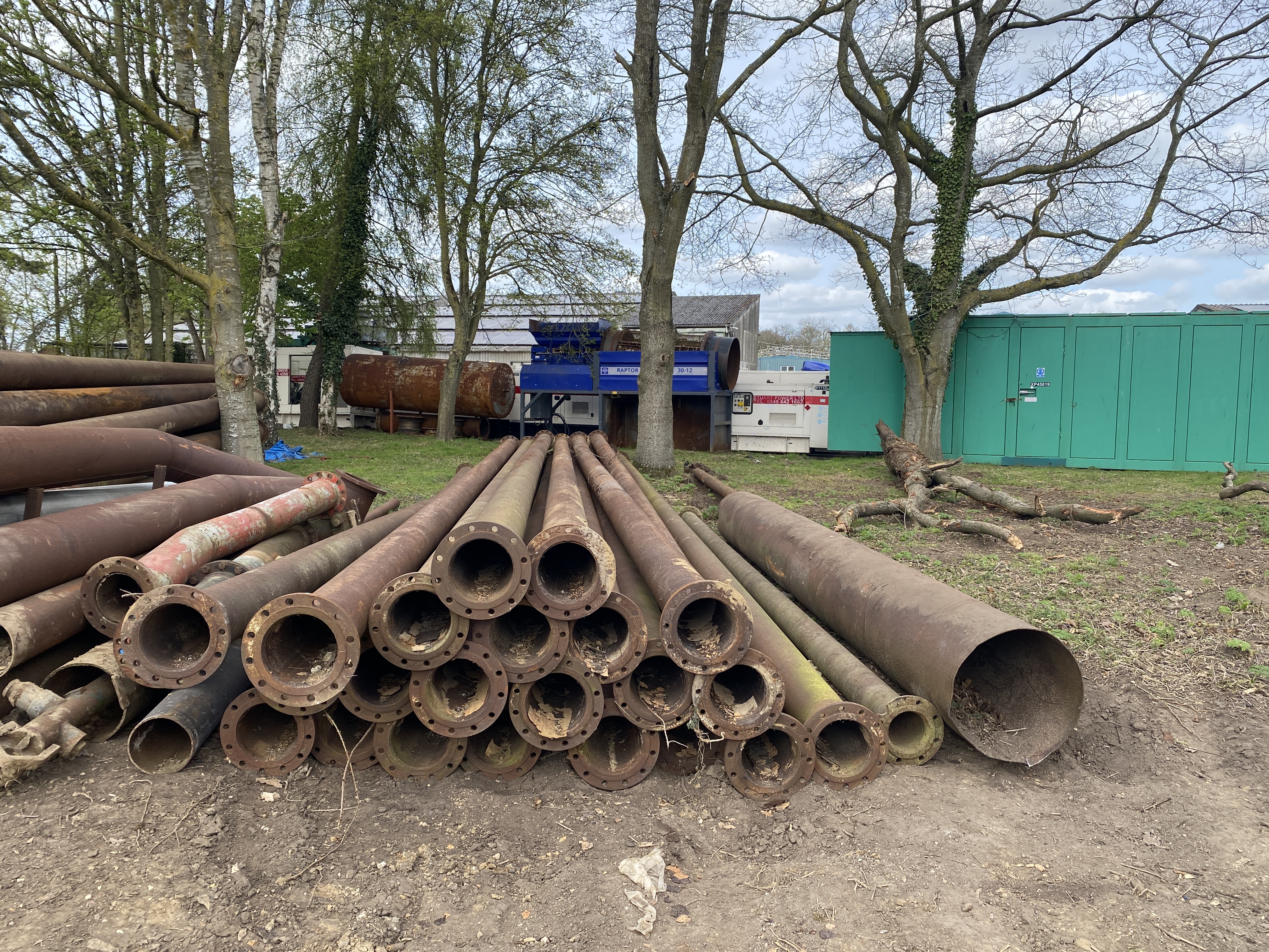 Used 8" Steel Pipe With Single Flanged End