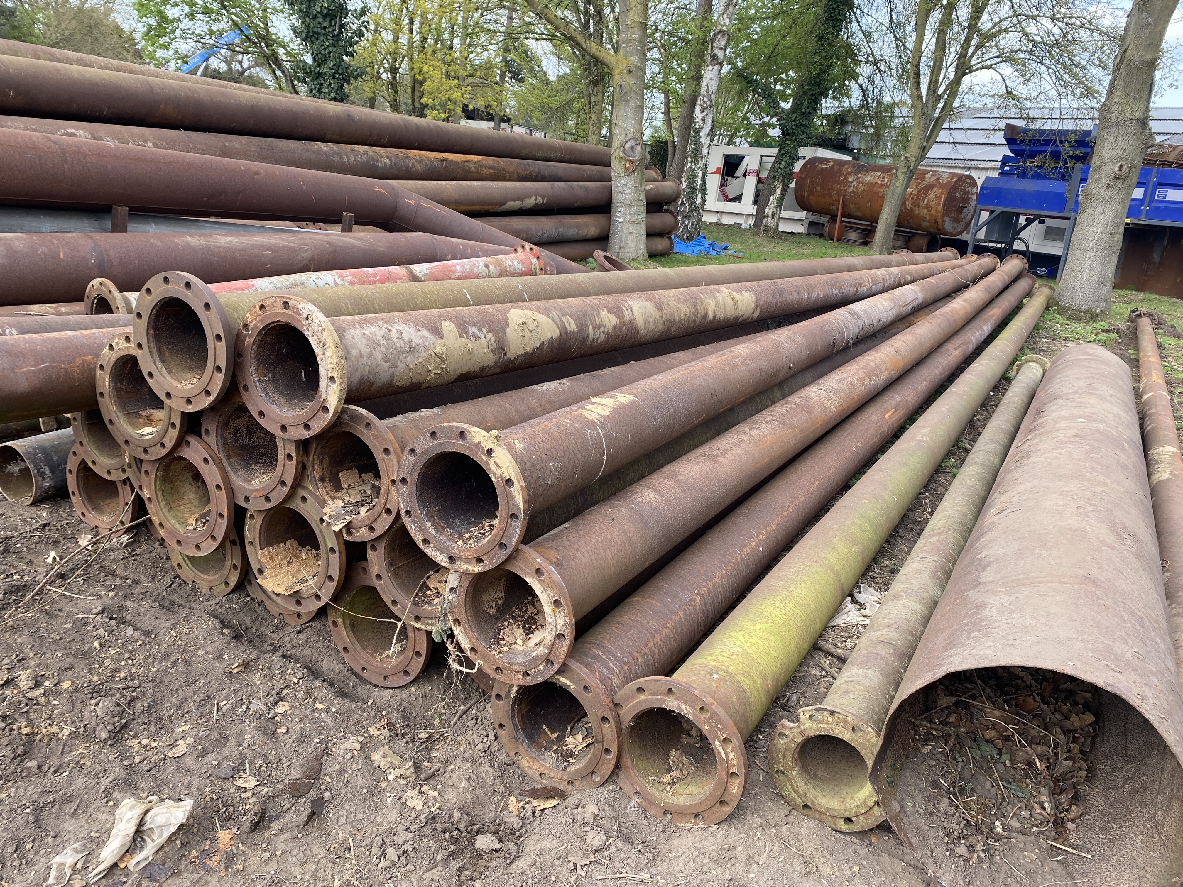 Used 8" Steel Pipe With Single Flanged End