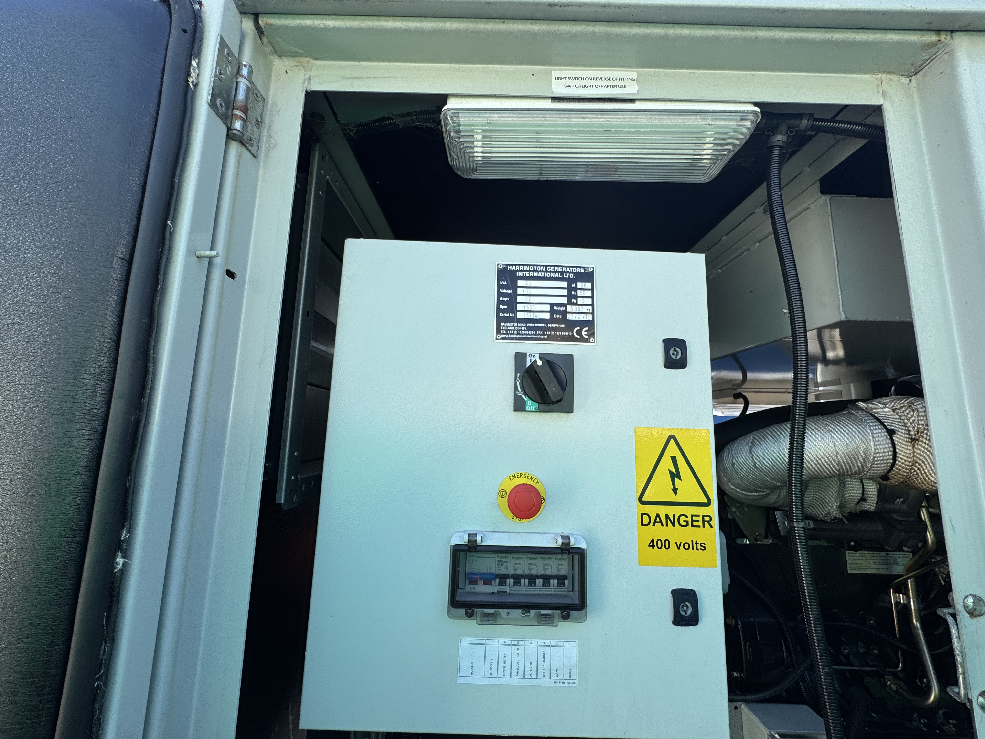 Used HGI JCB 65 kVA 52 kW Diesel Generator XP65364