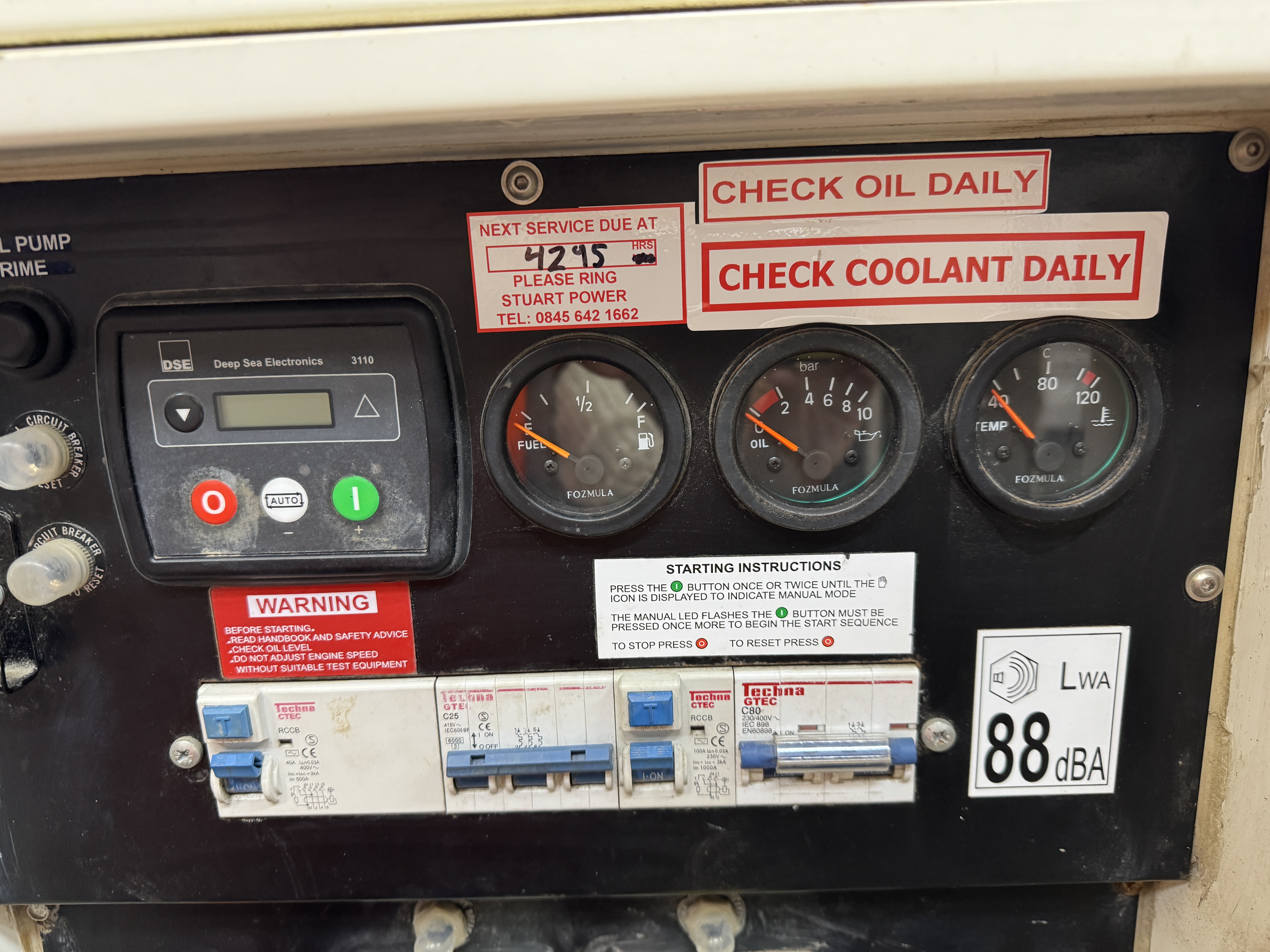 Used Stephill Kubota 22 kVA Diesel Generator XP22138