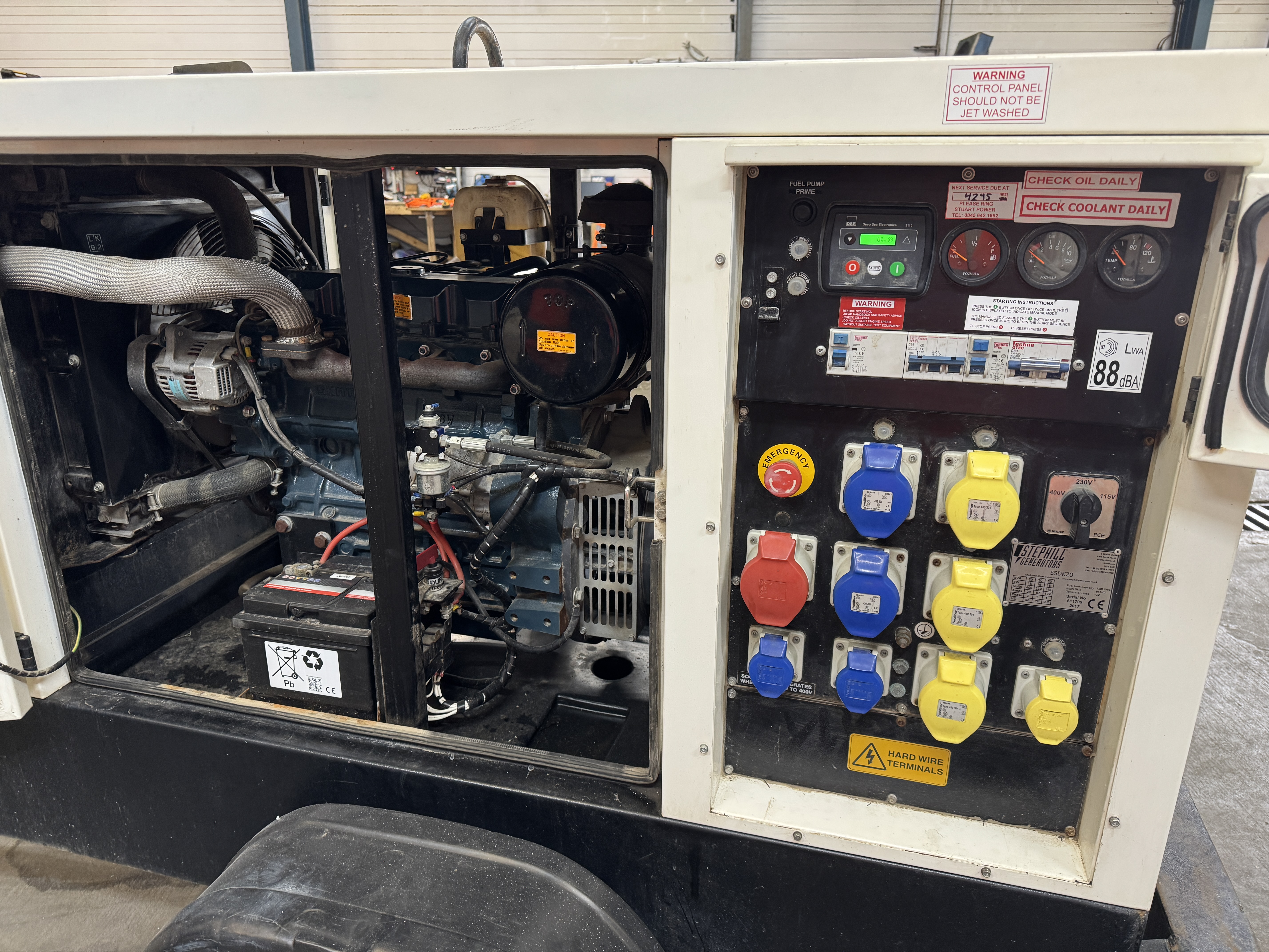 Used Stephill Kubota 22 kVA Diesel Generator XP22138