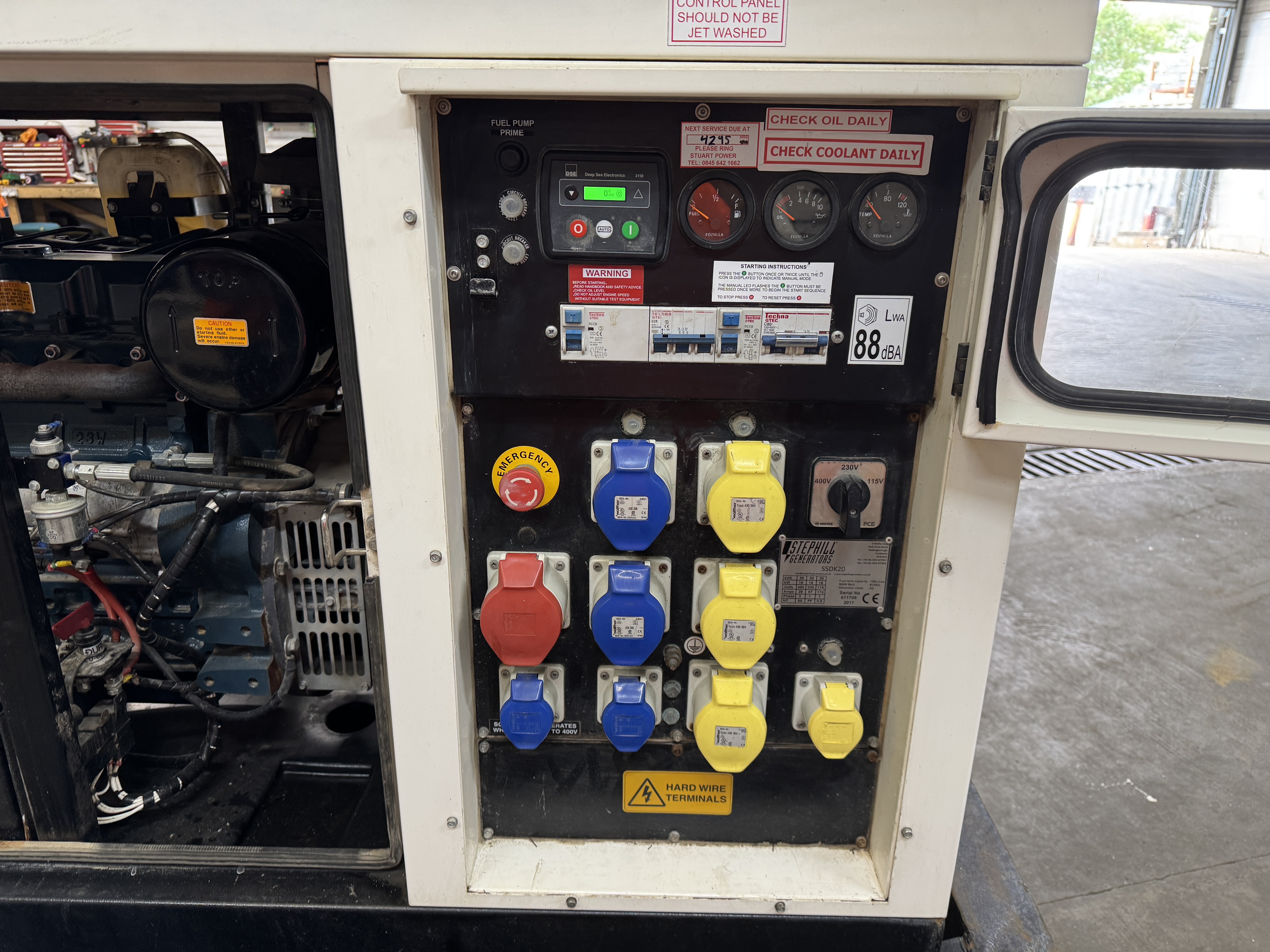 Used Stephill Kubota 22 kVA Diesel Generator XP22138
