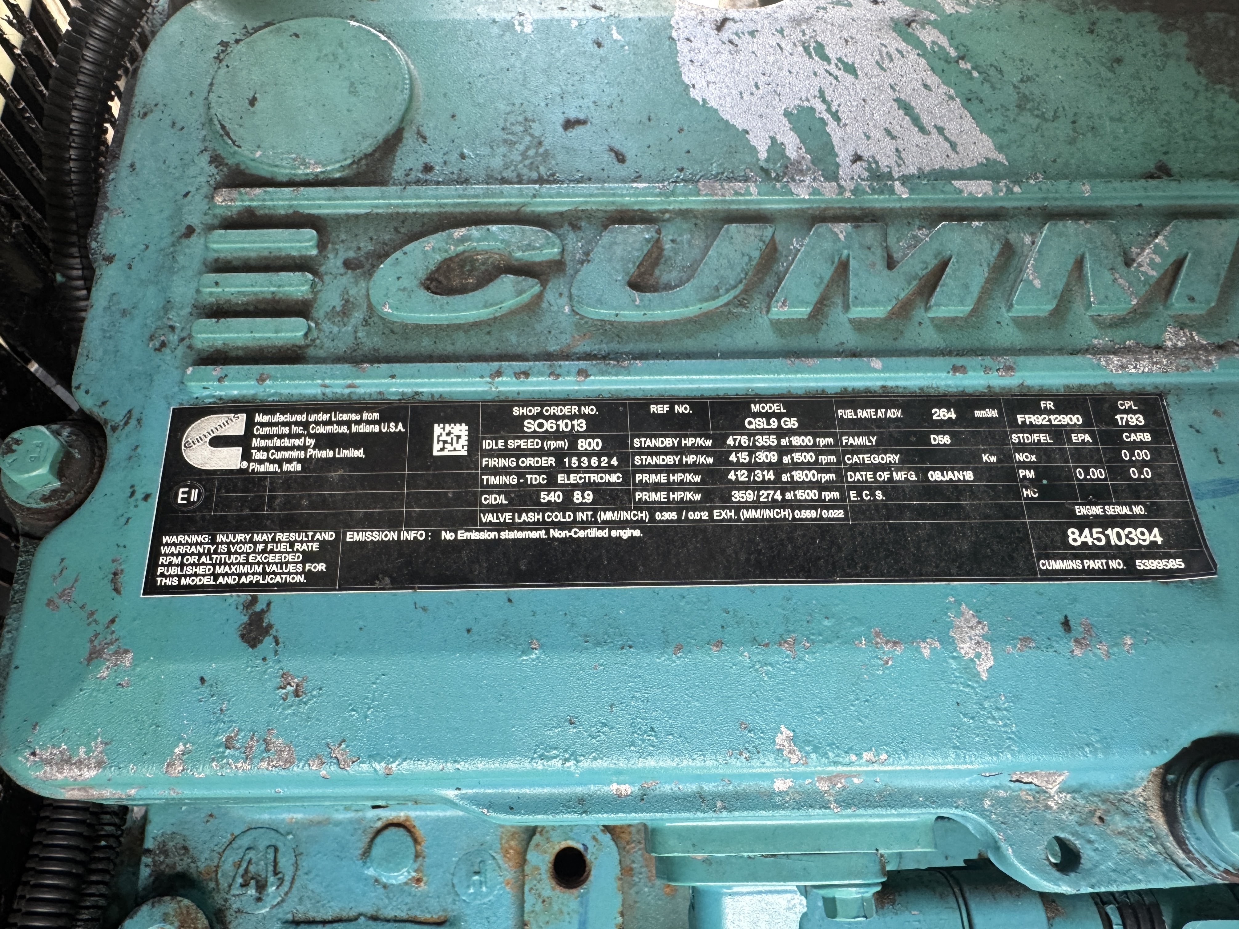 Used Cummins 350 kVA Diesel Generator for sale