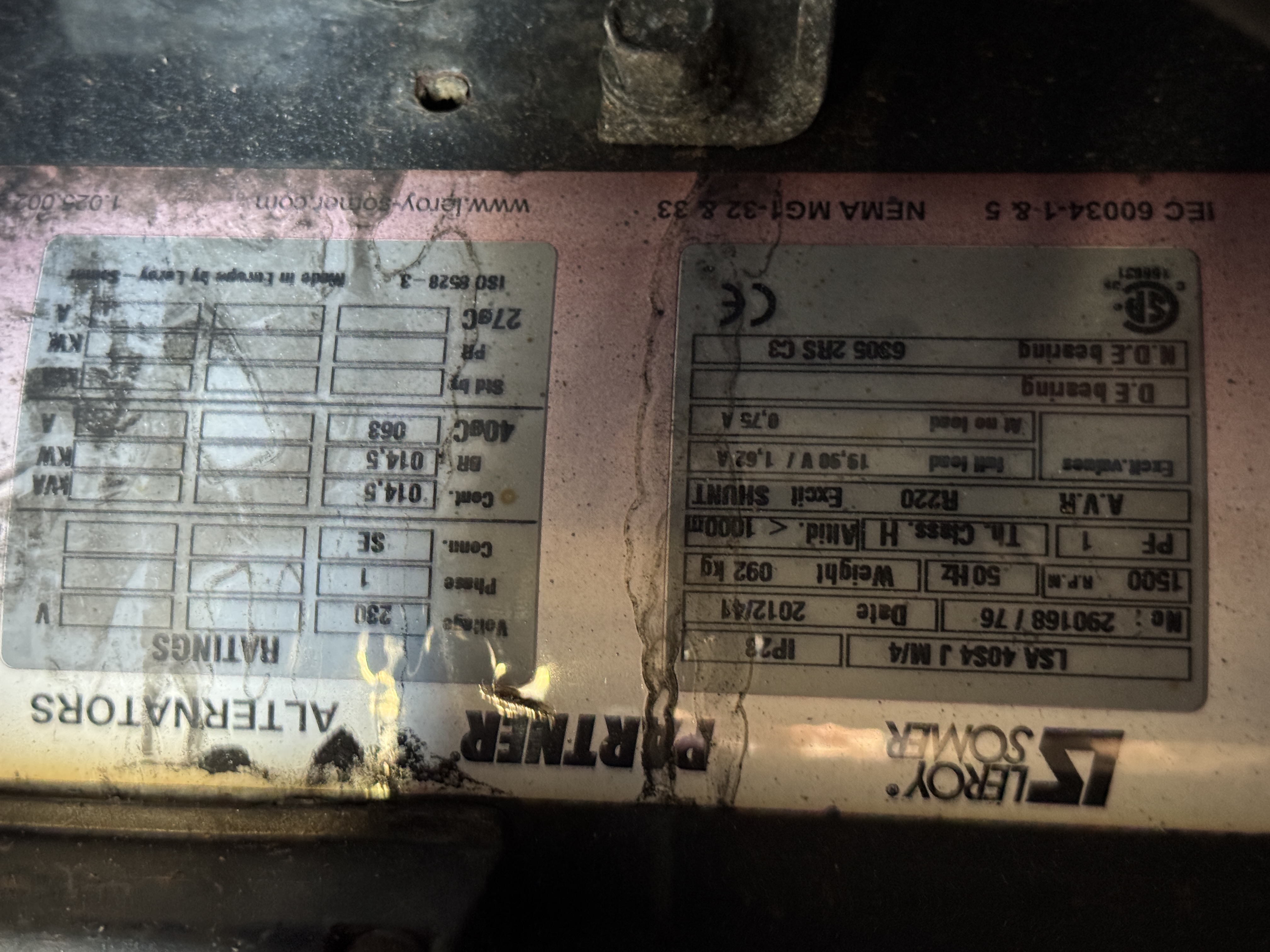 Used Tranos Yanmar 16 kVA Diesel Generator XP1511
