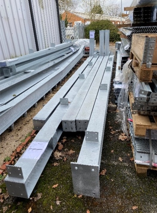 Flat pack steel frame