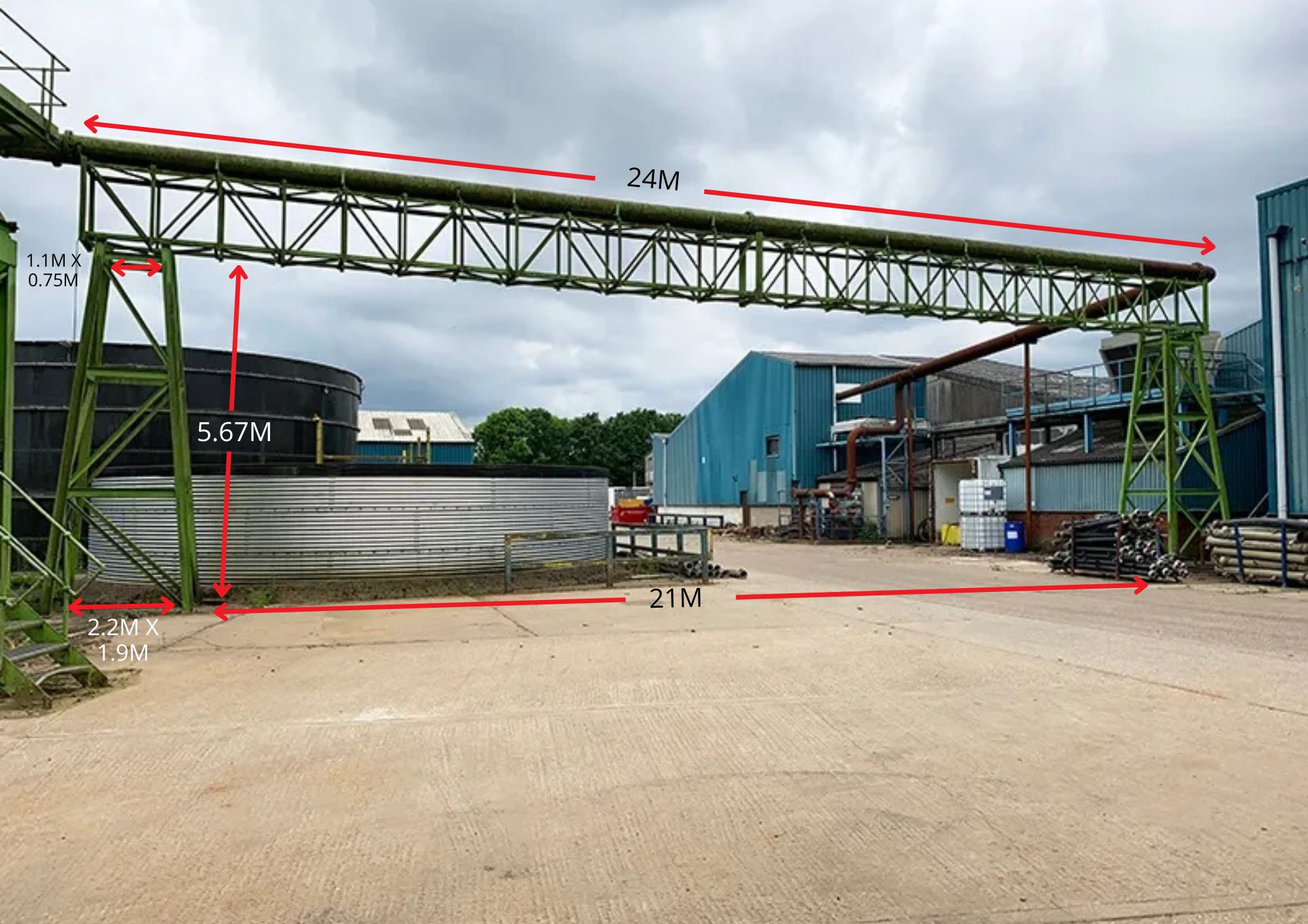 Used Gantry and 12" Pipes