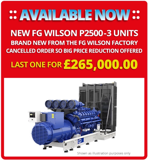 FG Wilson P2500-3 Perkins Diesel Generators