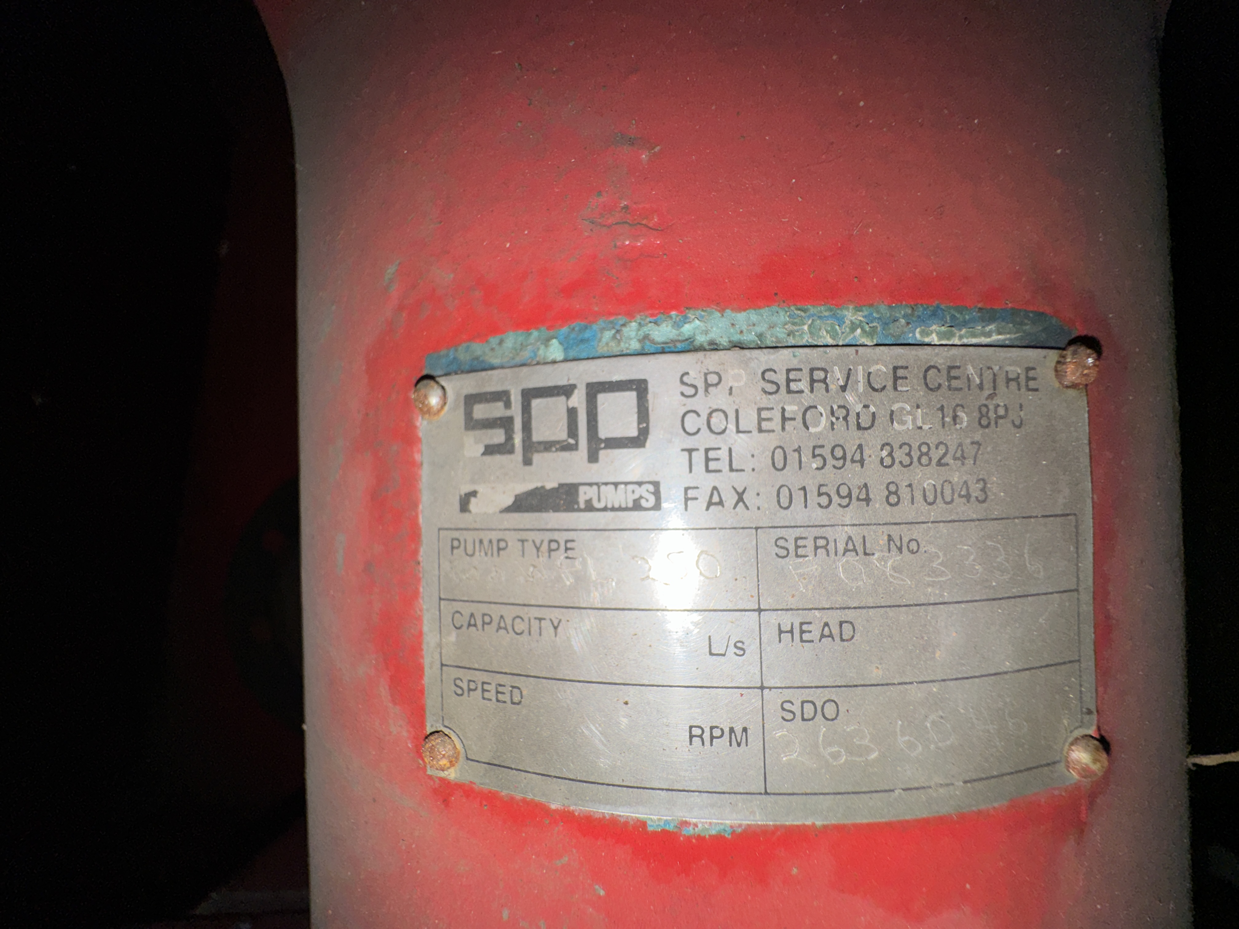 Used SPP 100WPL250 Fire Pump