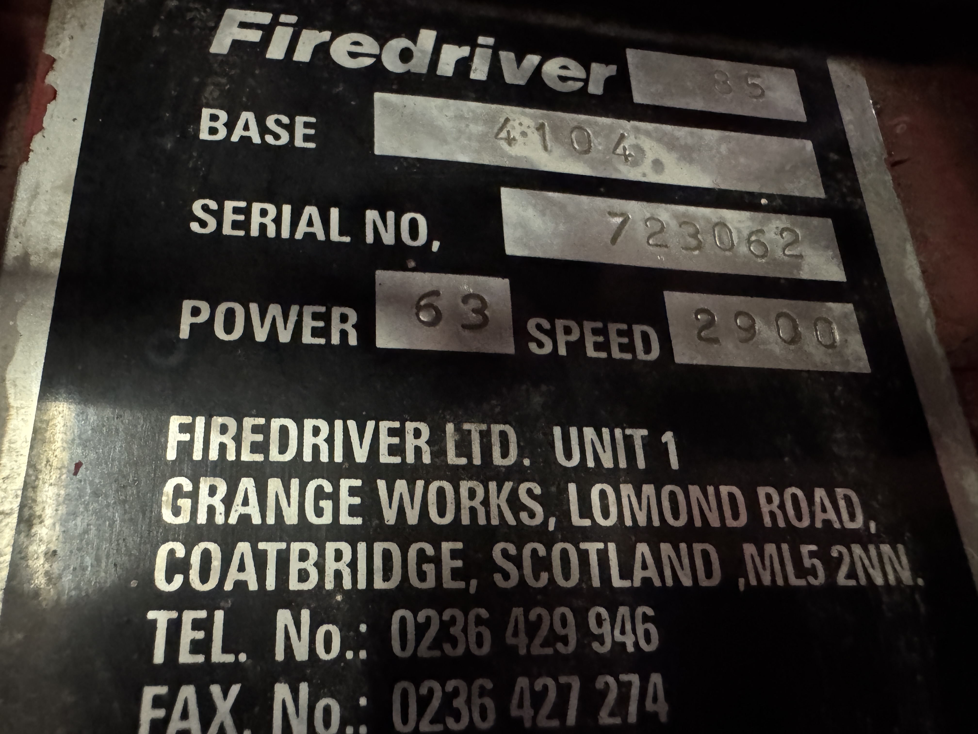 Used SPP KP10X Fire Pump