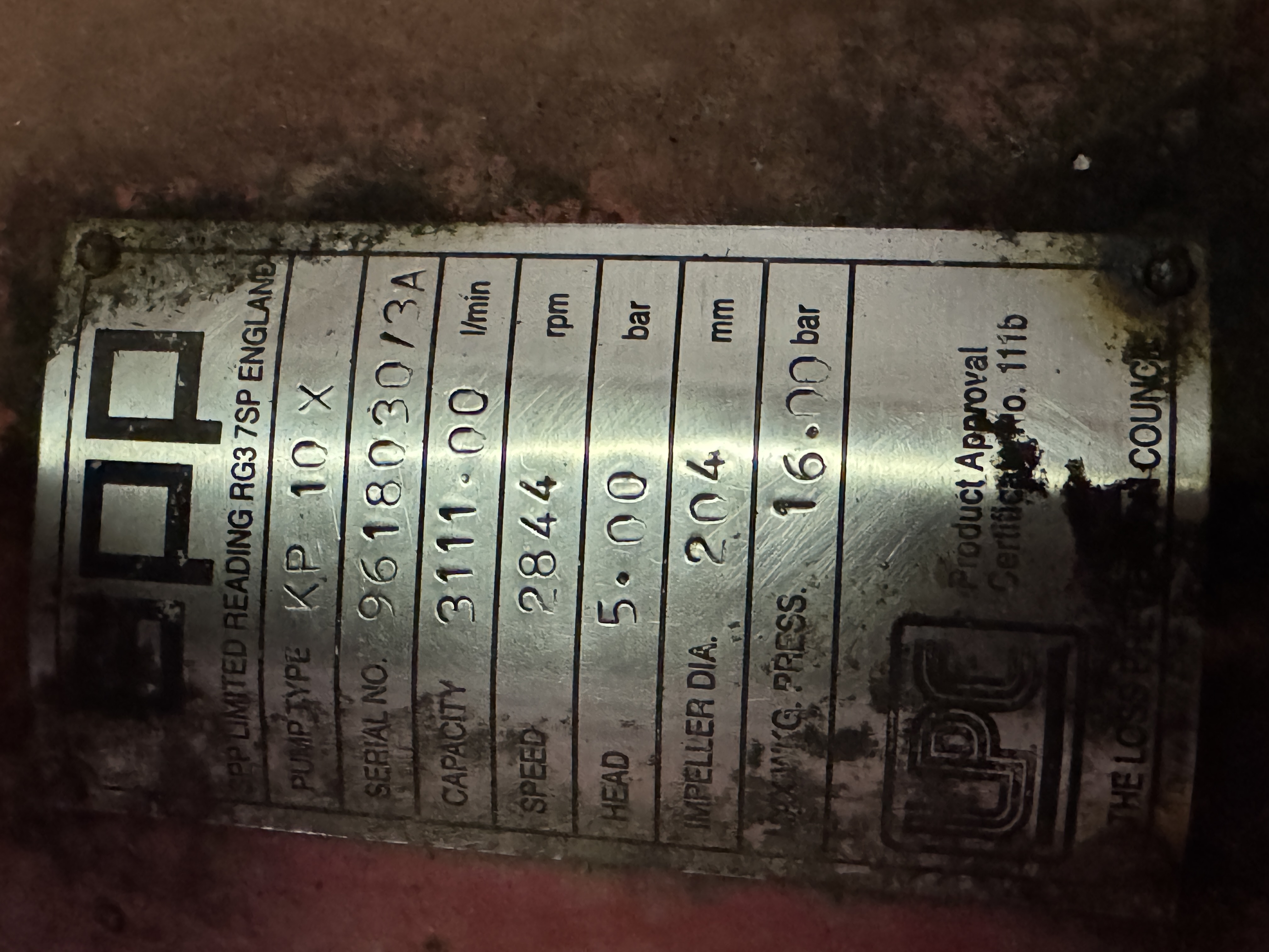 Used SPP KP10X Fire Pump