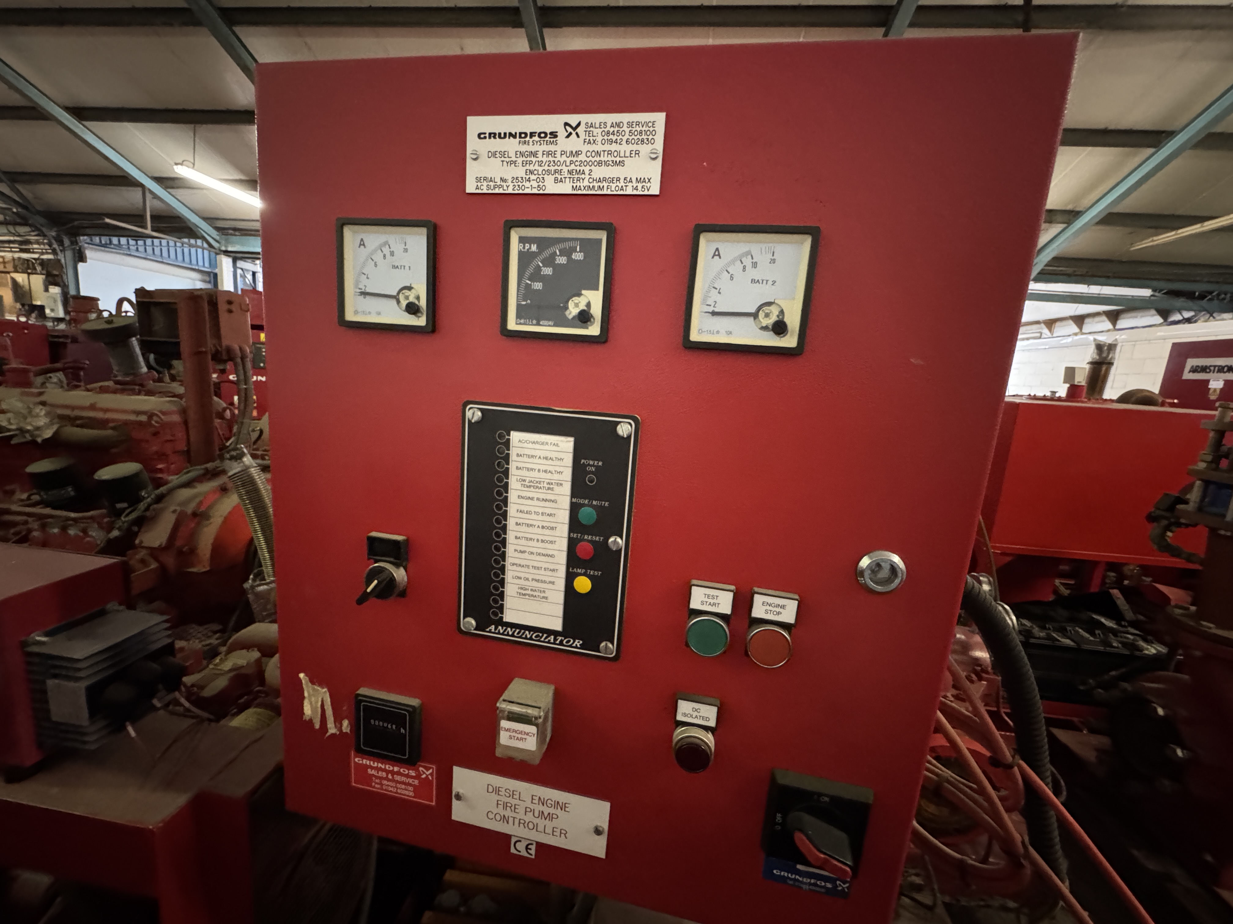Used Grundfos FK65-160 Fire Pump