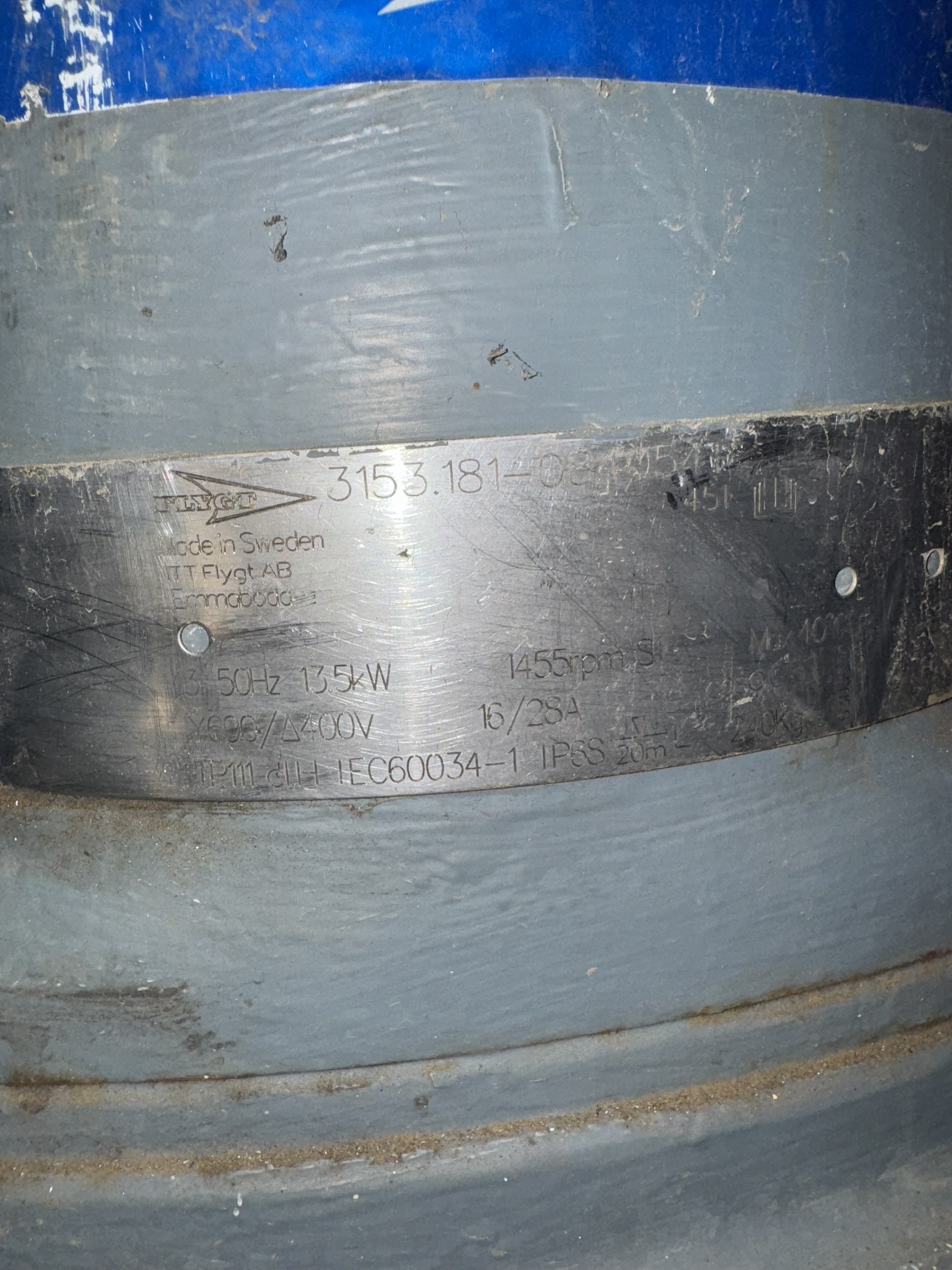 Used Flygt 3153.181.451 Submersible Pump