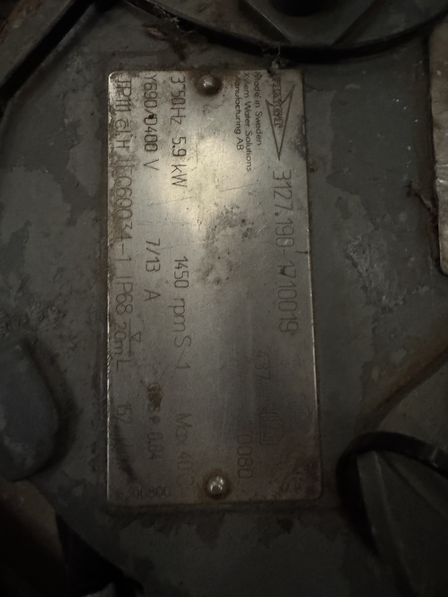 Used Flygt 3127.190.437 Submersible Pump