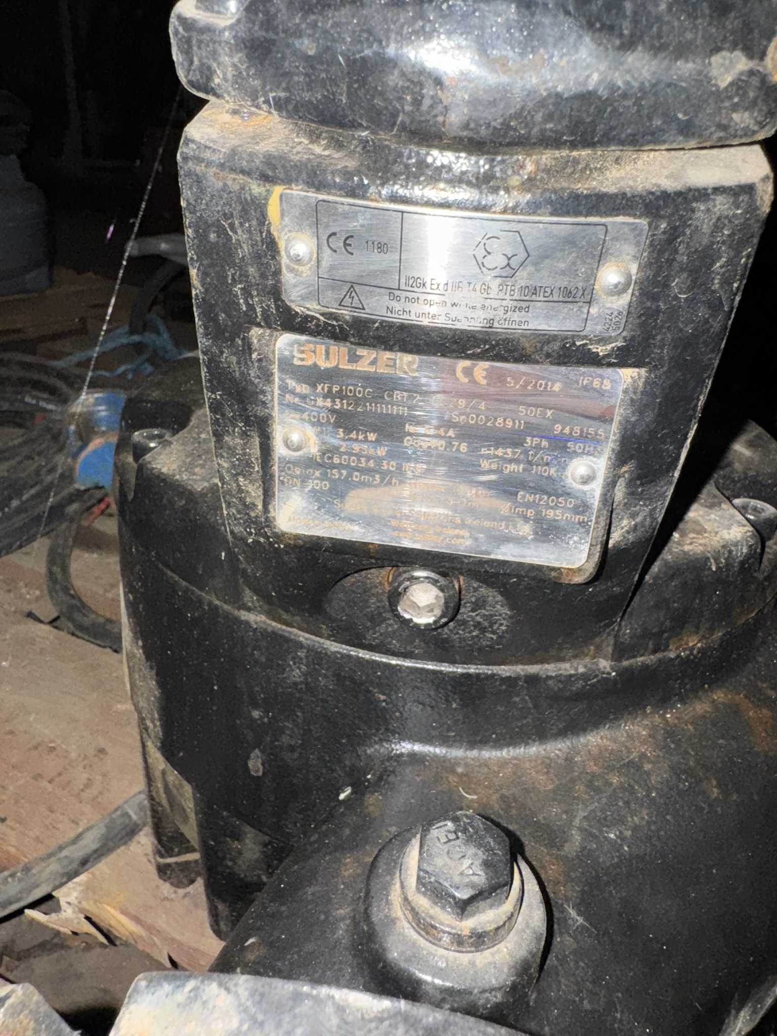 Used Sulzer XFP100C Submersible Pump