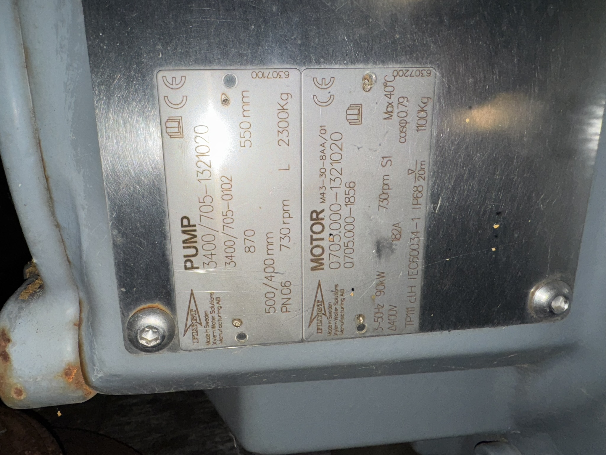 Used Flygt 3400.705.870 Submersible Pump