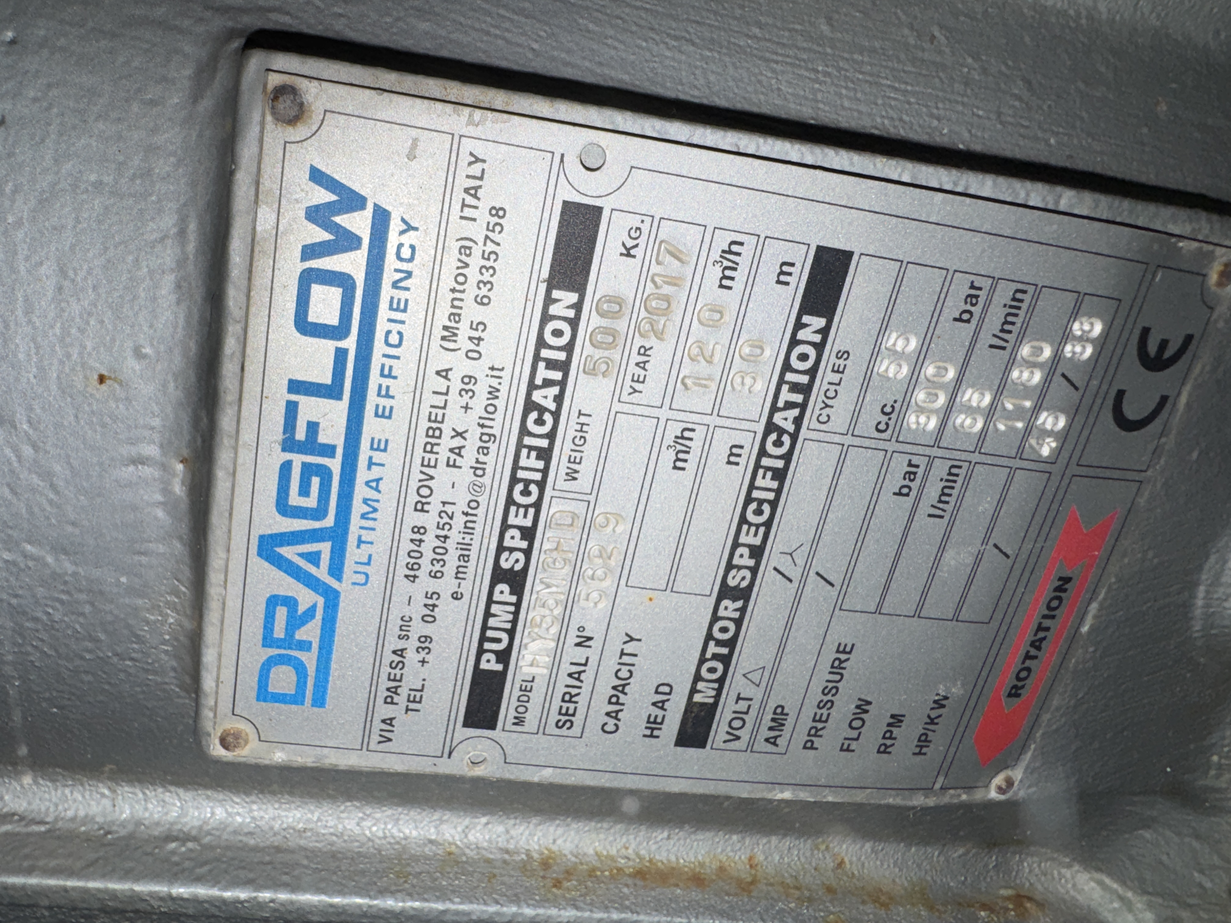 Used Dragflow HY35M-6HD Submersible Pump XSP9890