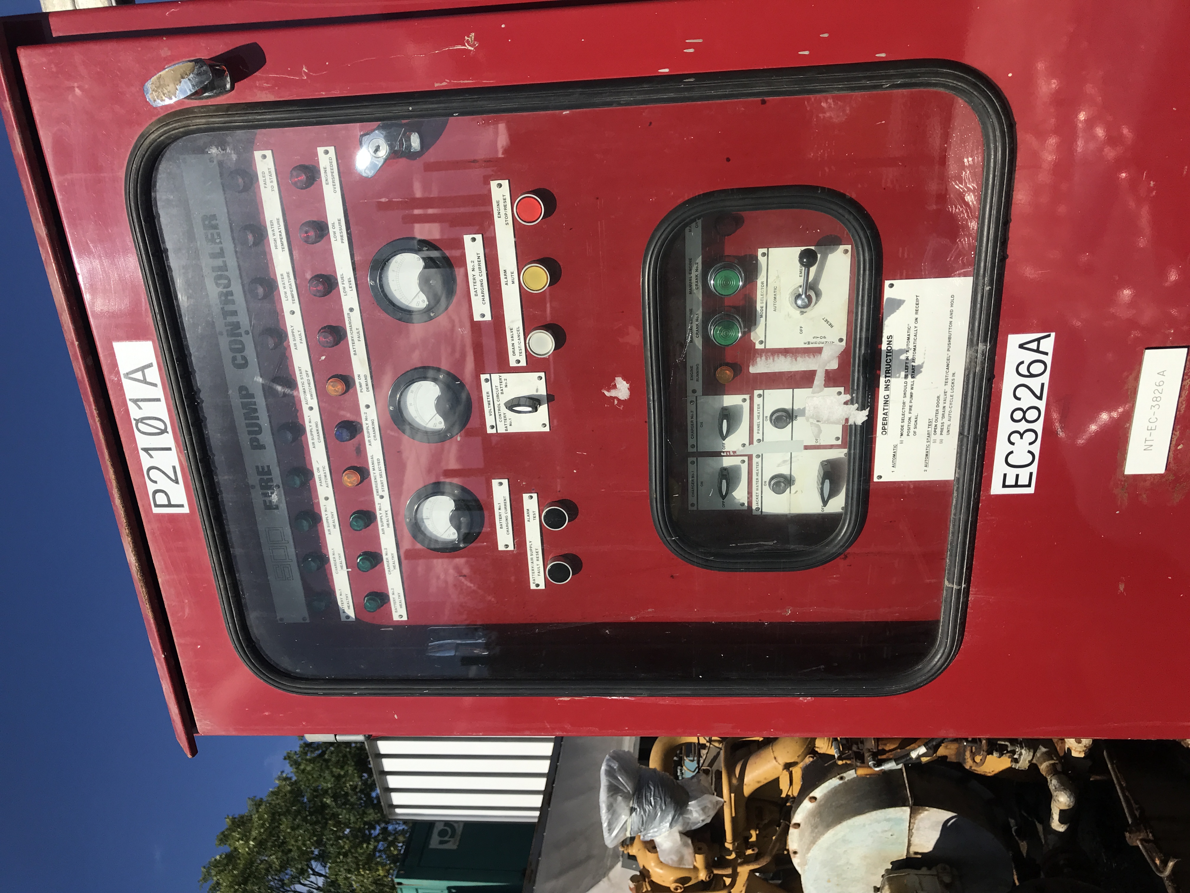 Used 1980 SPP BS08B Fire Pump with Air Compressor and Receiver Tank for sale