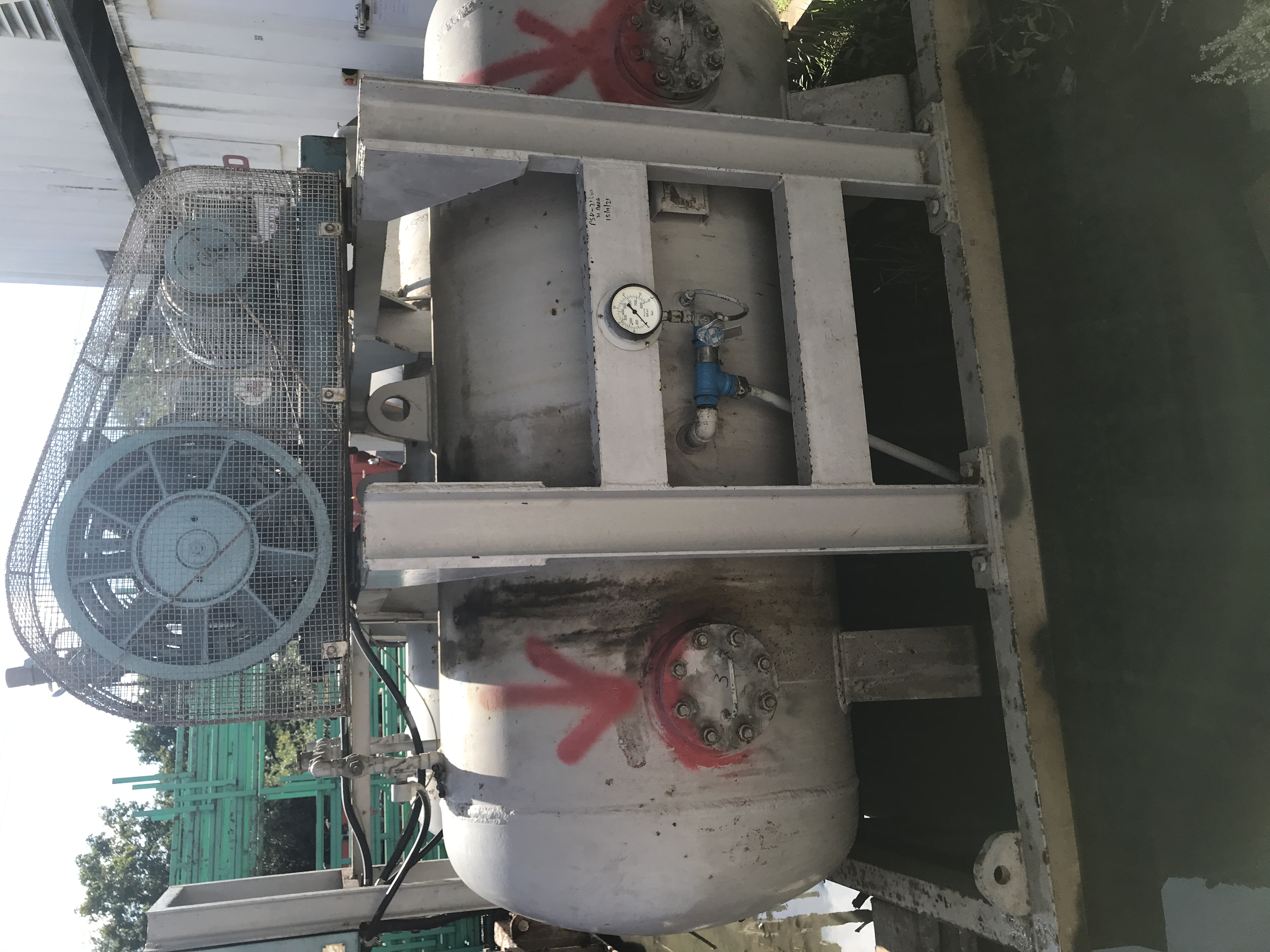 Used 1980 SPP BS08B Fire Pump with Air Compressor and Receiver Tank for sale