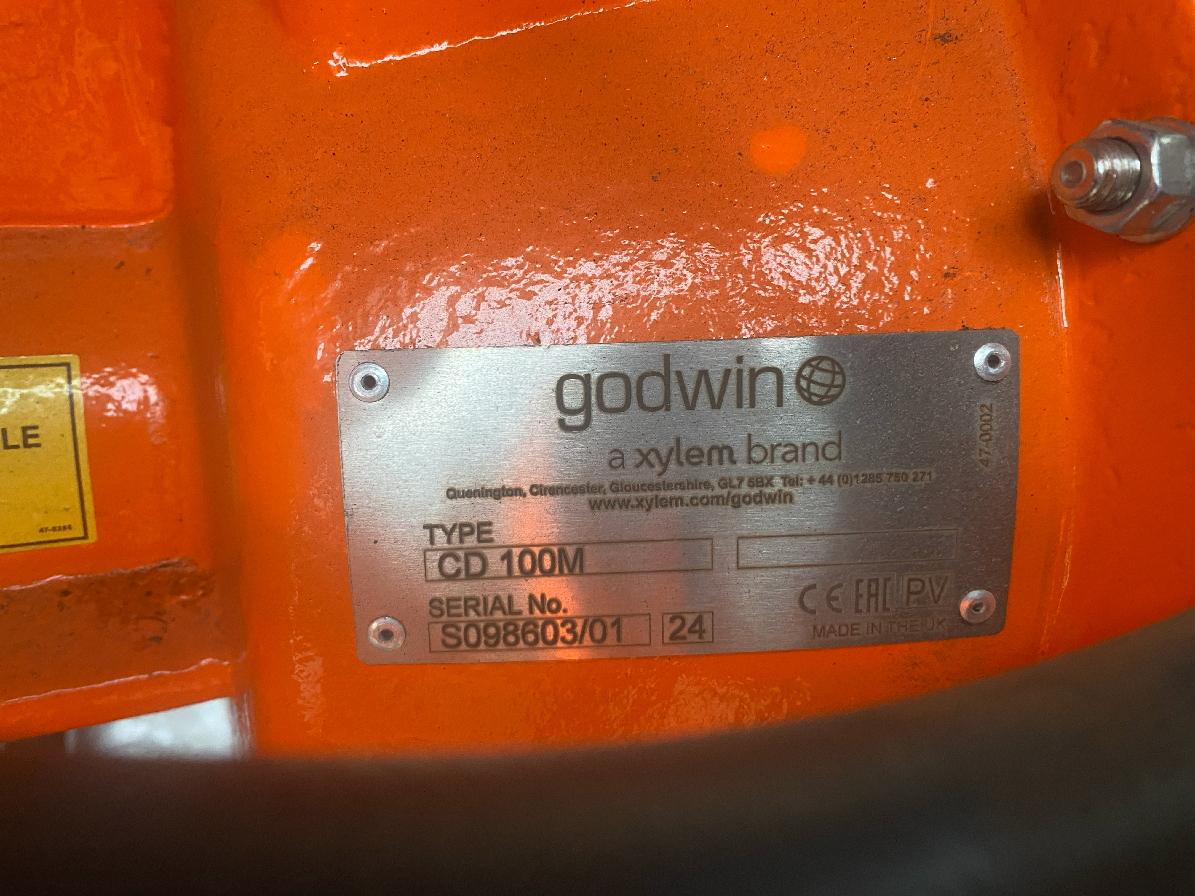 New Ex-Demo Godwin CD100M Pump