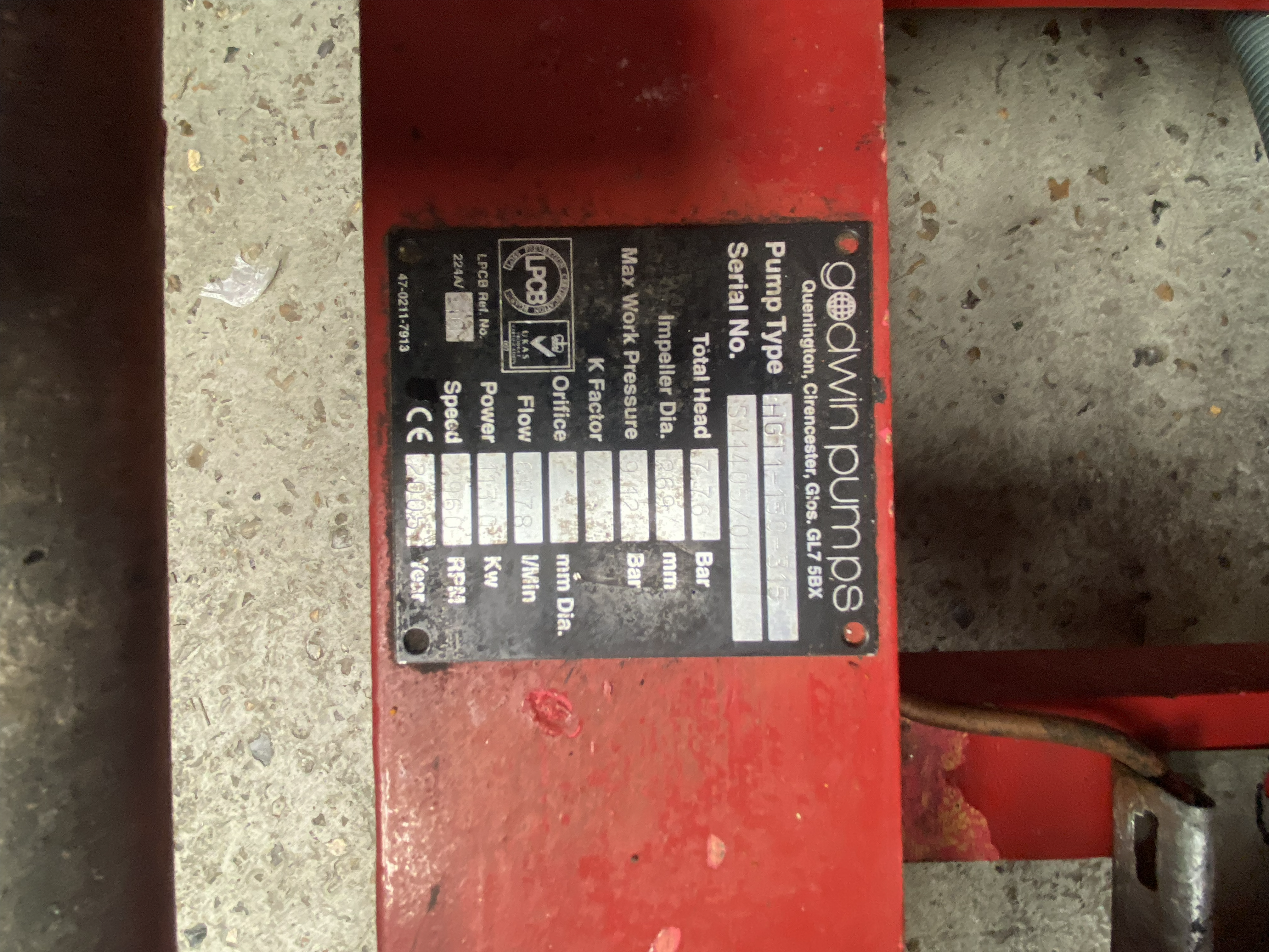 Used Nijhuis Fire Pump XSP9867