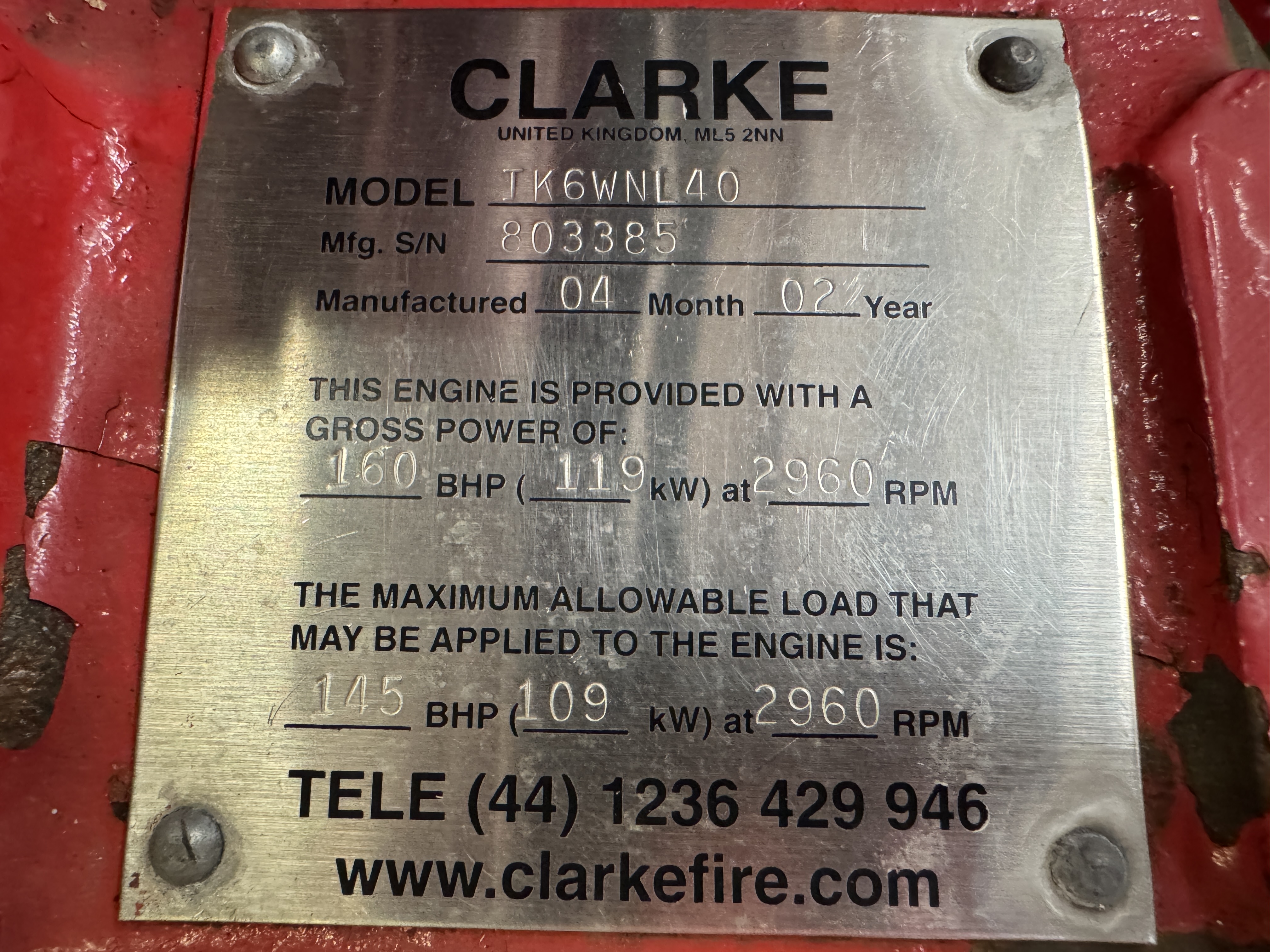 Used Godwin 150-125-320 Fire Pump XSP9856