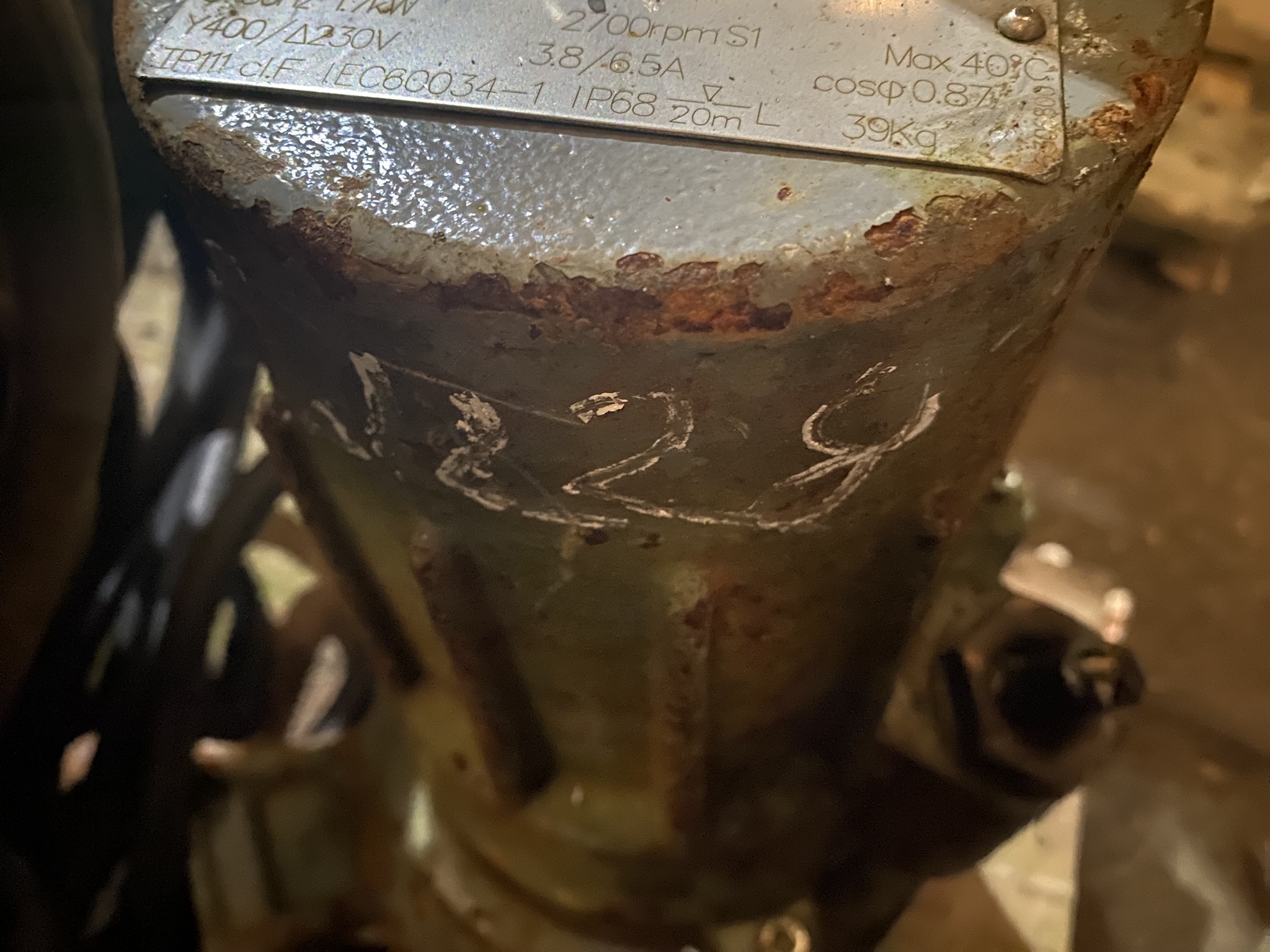 Used Flygt 3068.09 Submersible Pump S1228