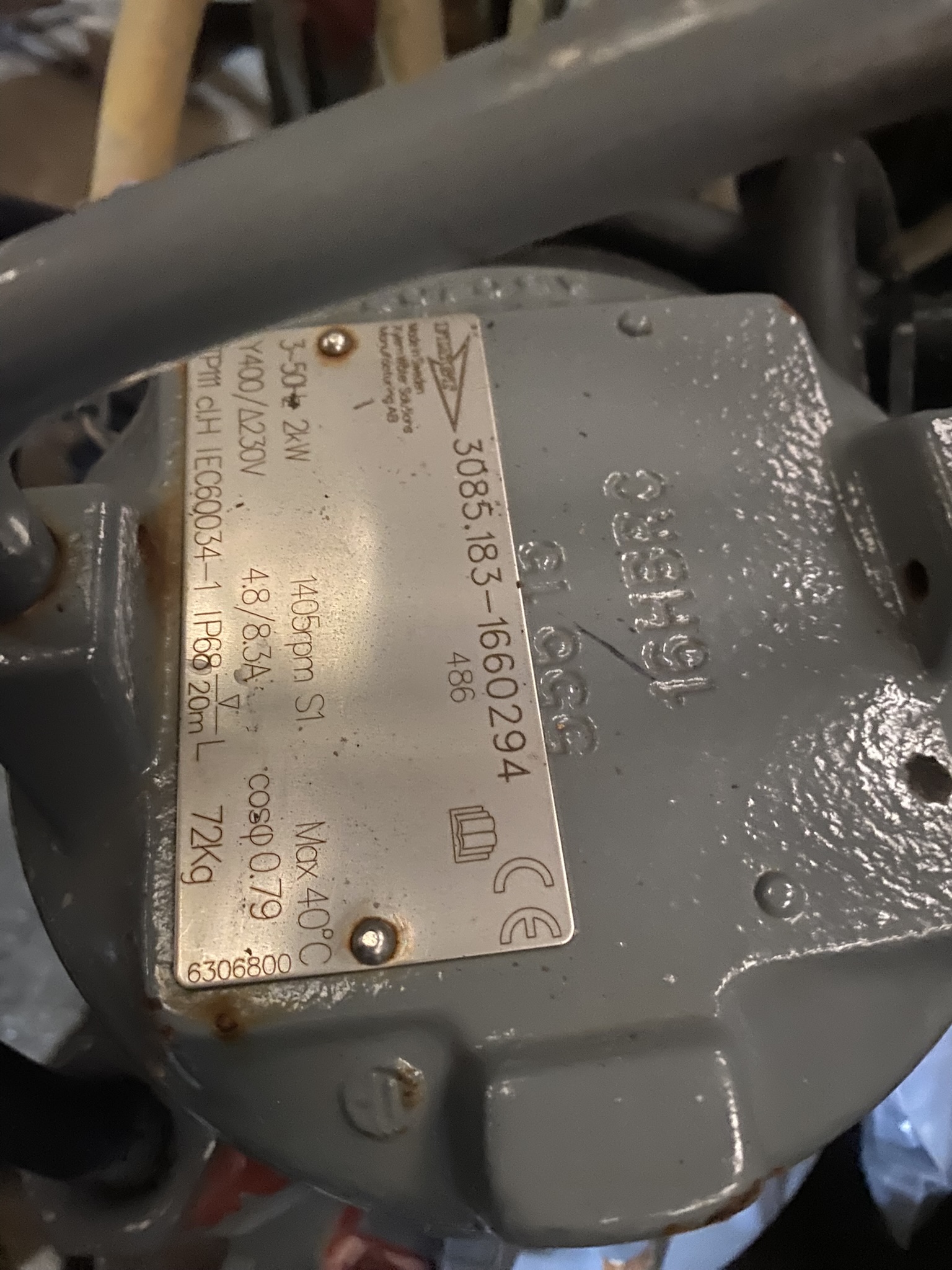 Used Flygt 3085.183 Submersible Pump S1230