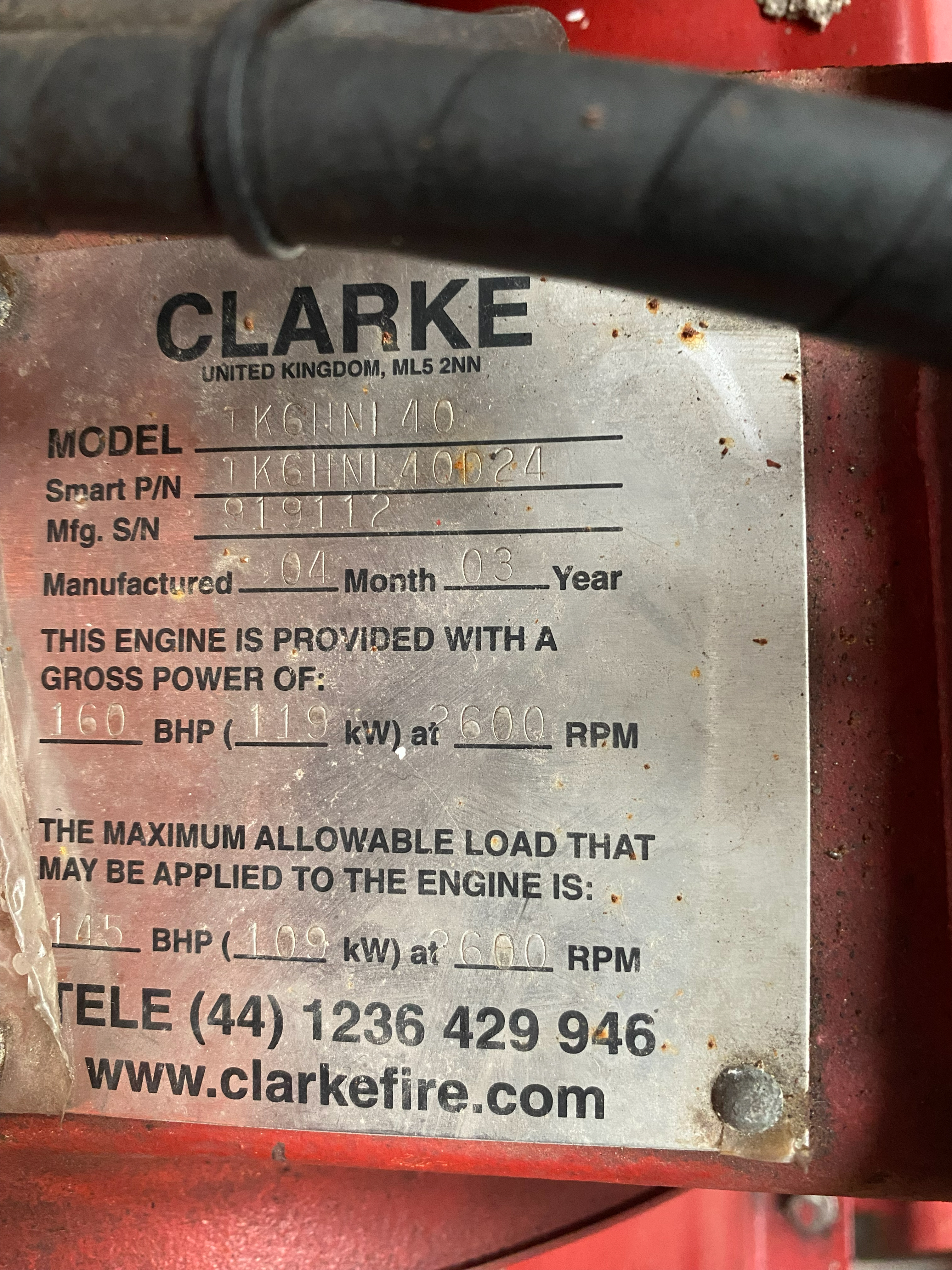 Used SPP KP15Y Fire Pump XSP9926 for sale