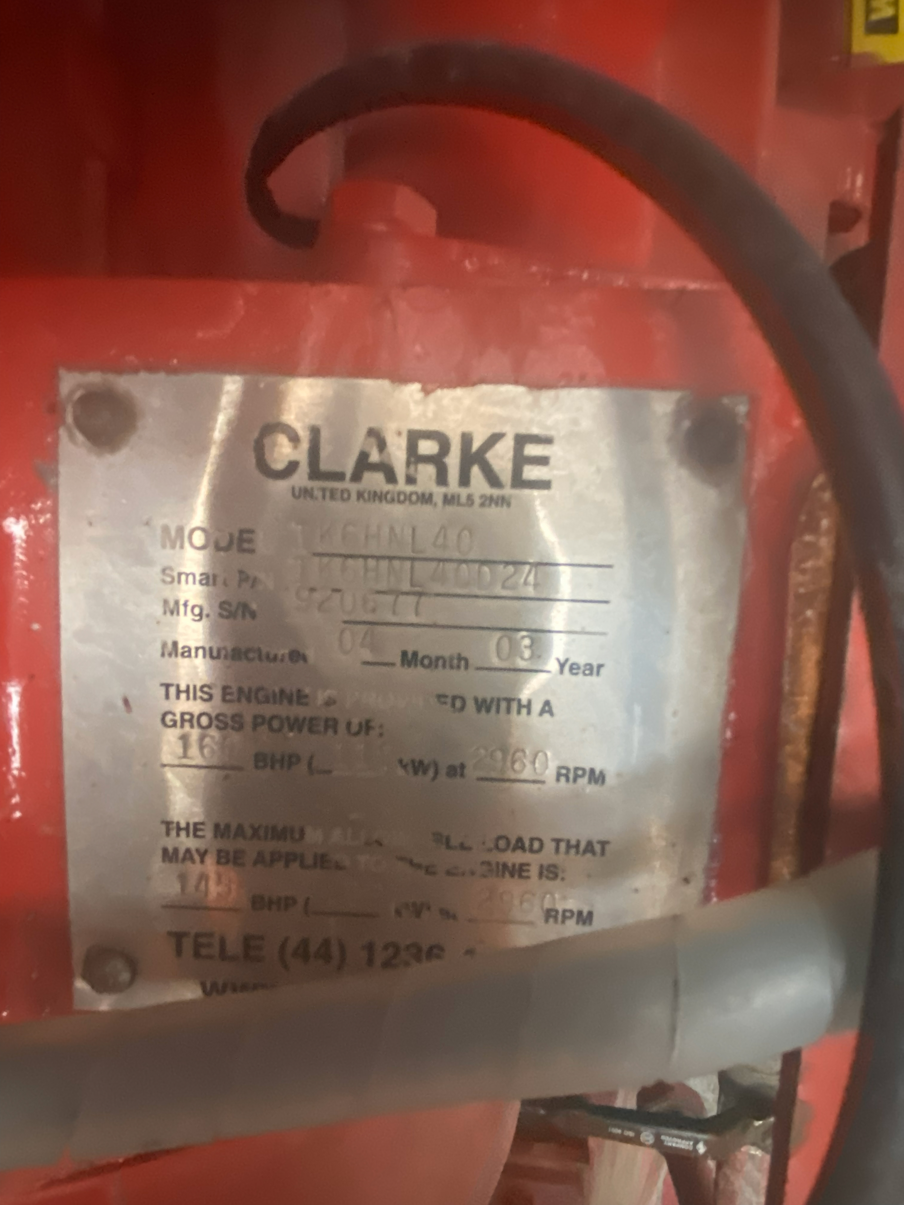 Used SPP KP15Y Fire Pump XSP9927 for sale