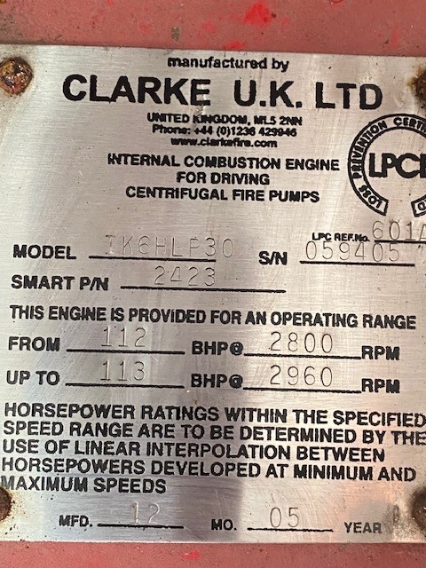 Used Armstrong 6X4X10 Fire Pump XSP9591 for sale